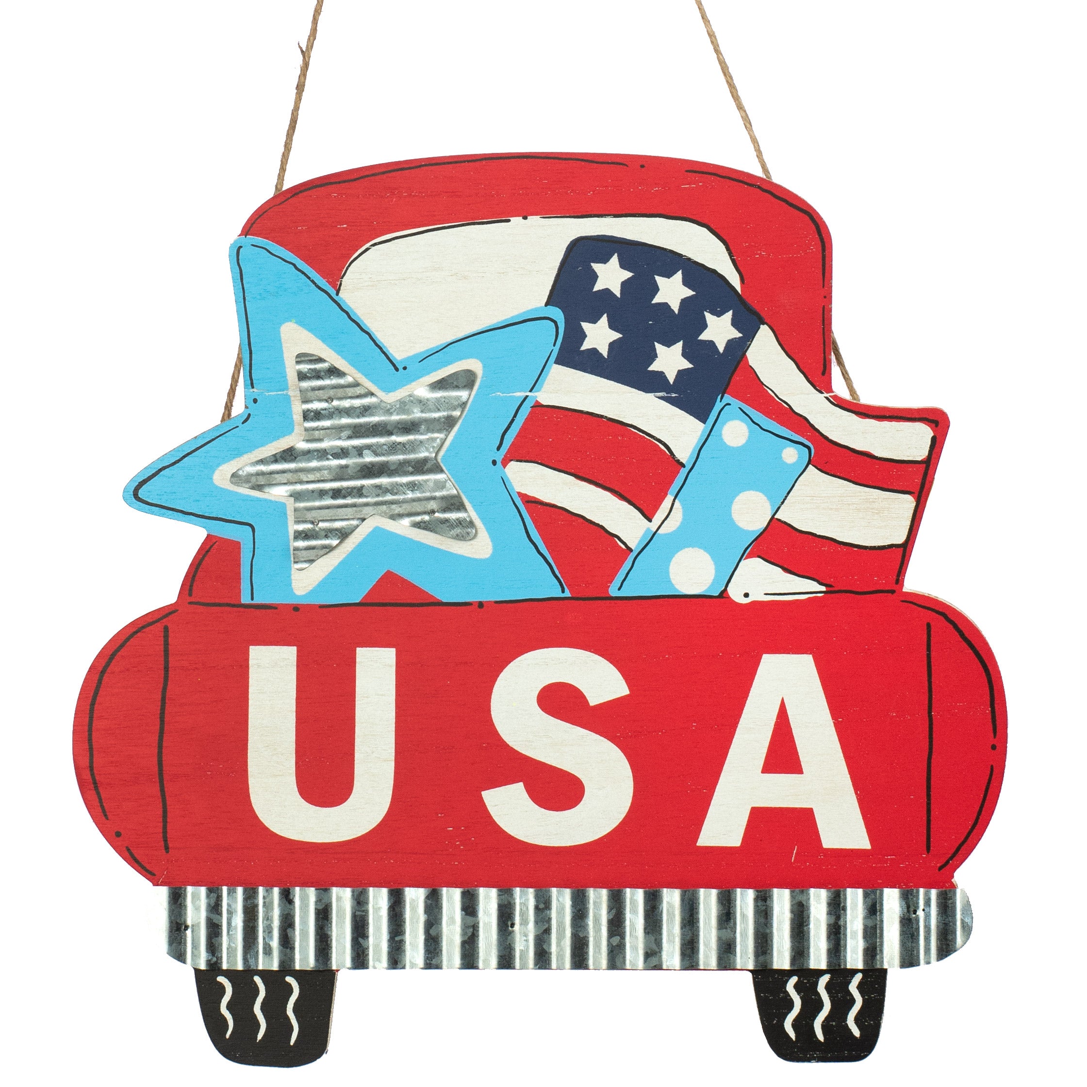16" Wooden Pickup Truck Tailgate: USA Item Number: 74138RWB