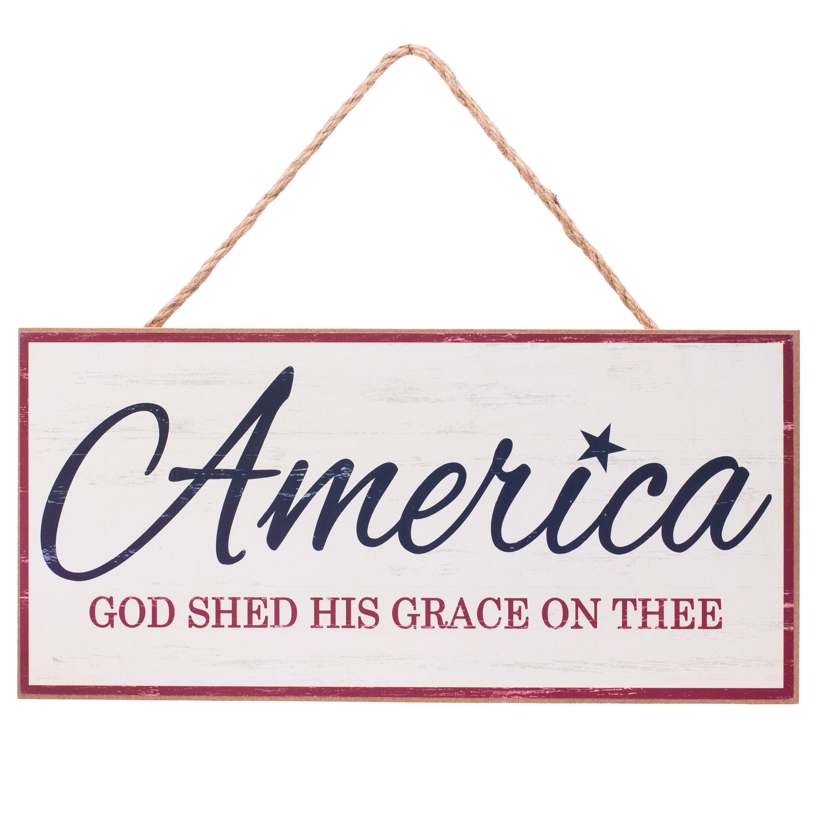 12" Wooden Sign: America God Shed Grace Item Number: AP8159