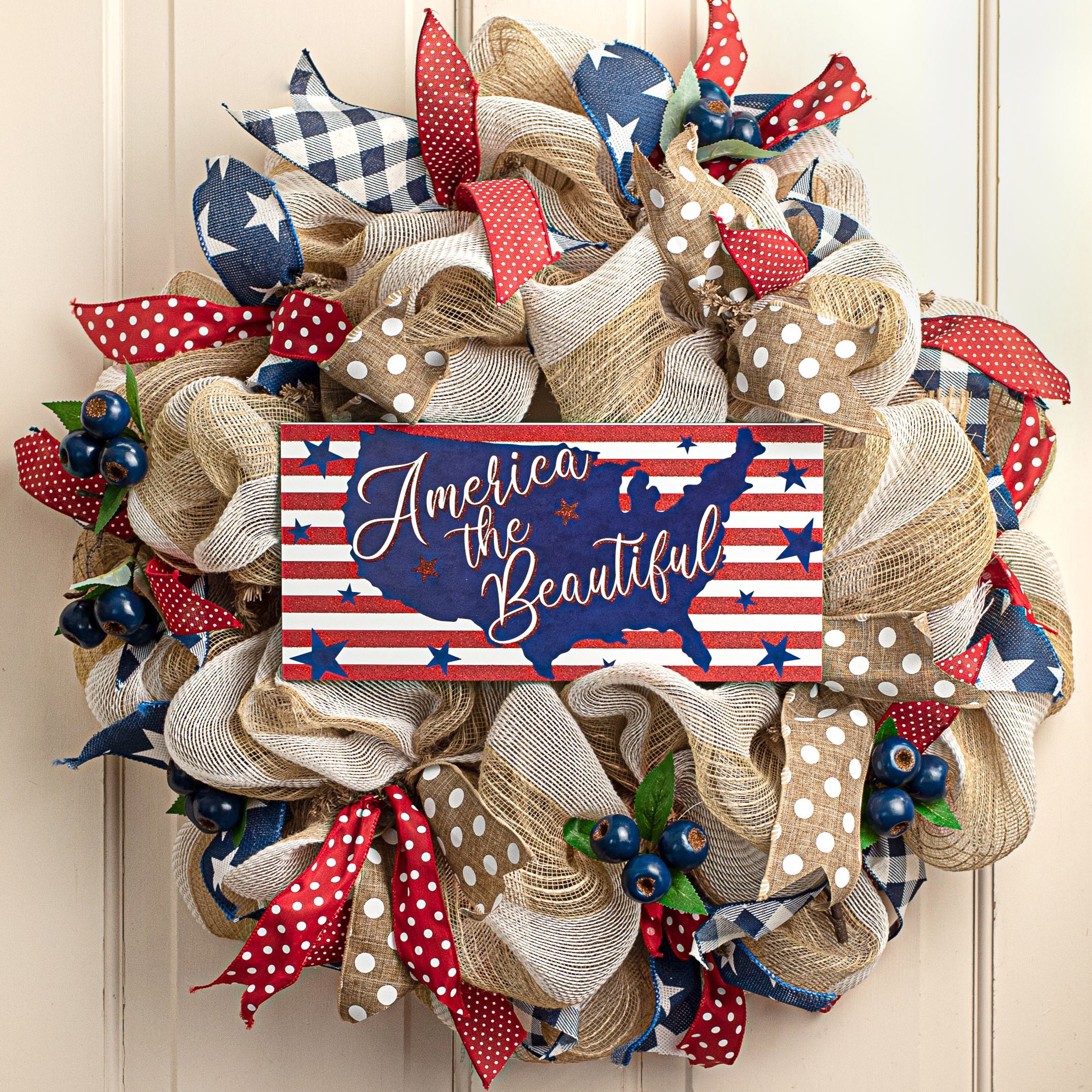 12" Wooden Sign: America the Beautiful Lifestyle Photo