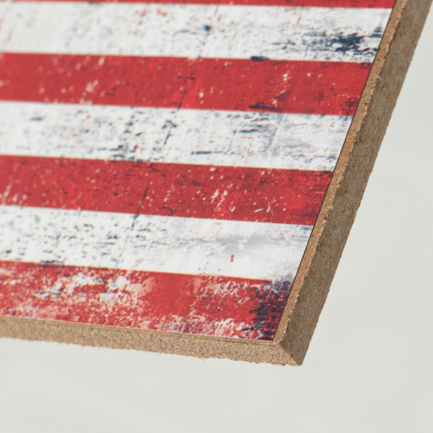 8" Wooden Sign: Antique Flag detail photo 3