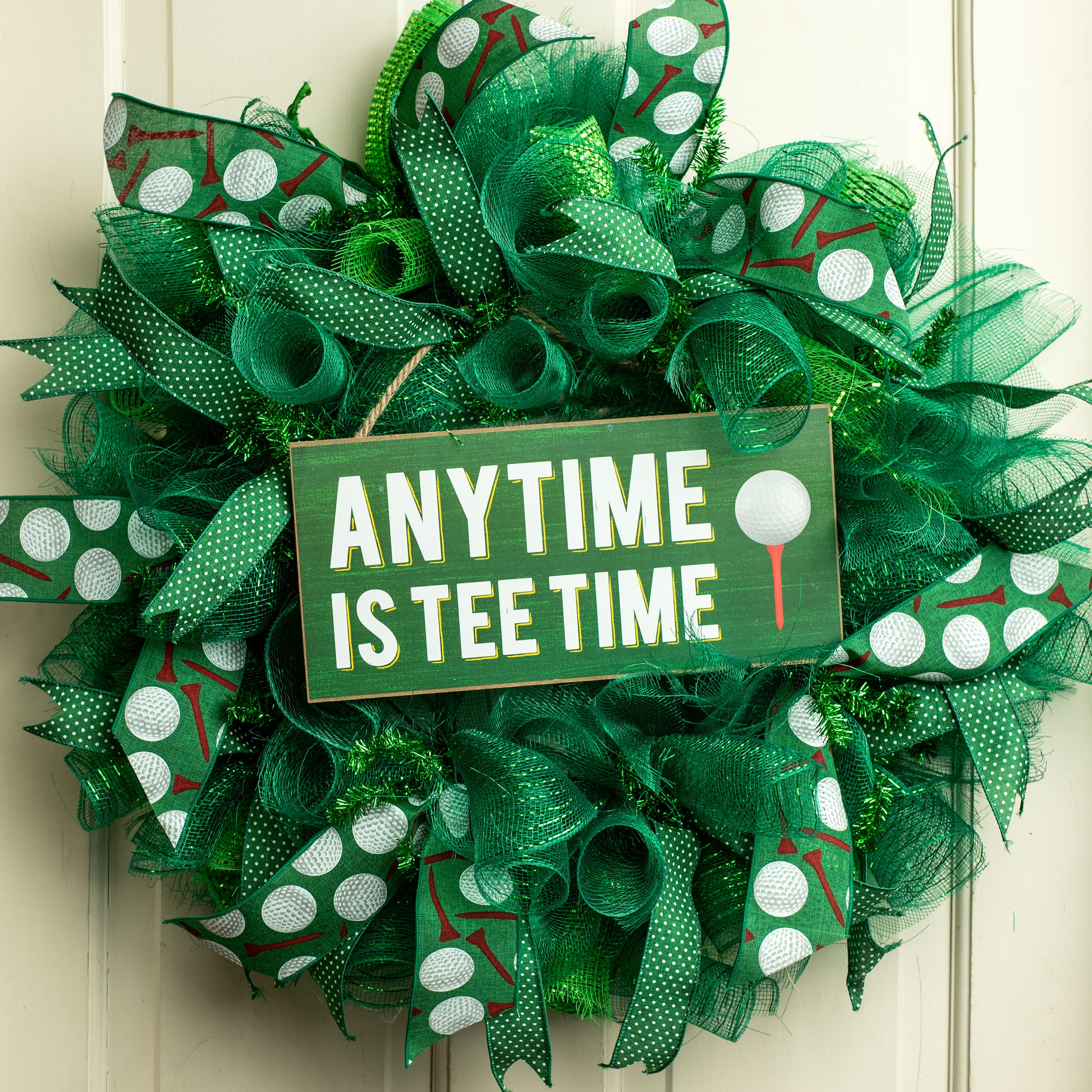 12" Wooden Sign: Anytime Is Tee Time Lifestyle Photo