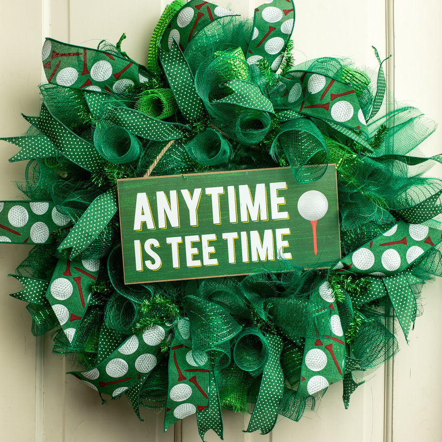 12" Wooden Sign: Anytime Is Tee Time Lifestyle Photo