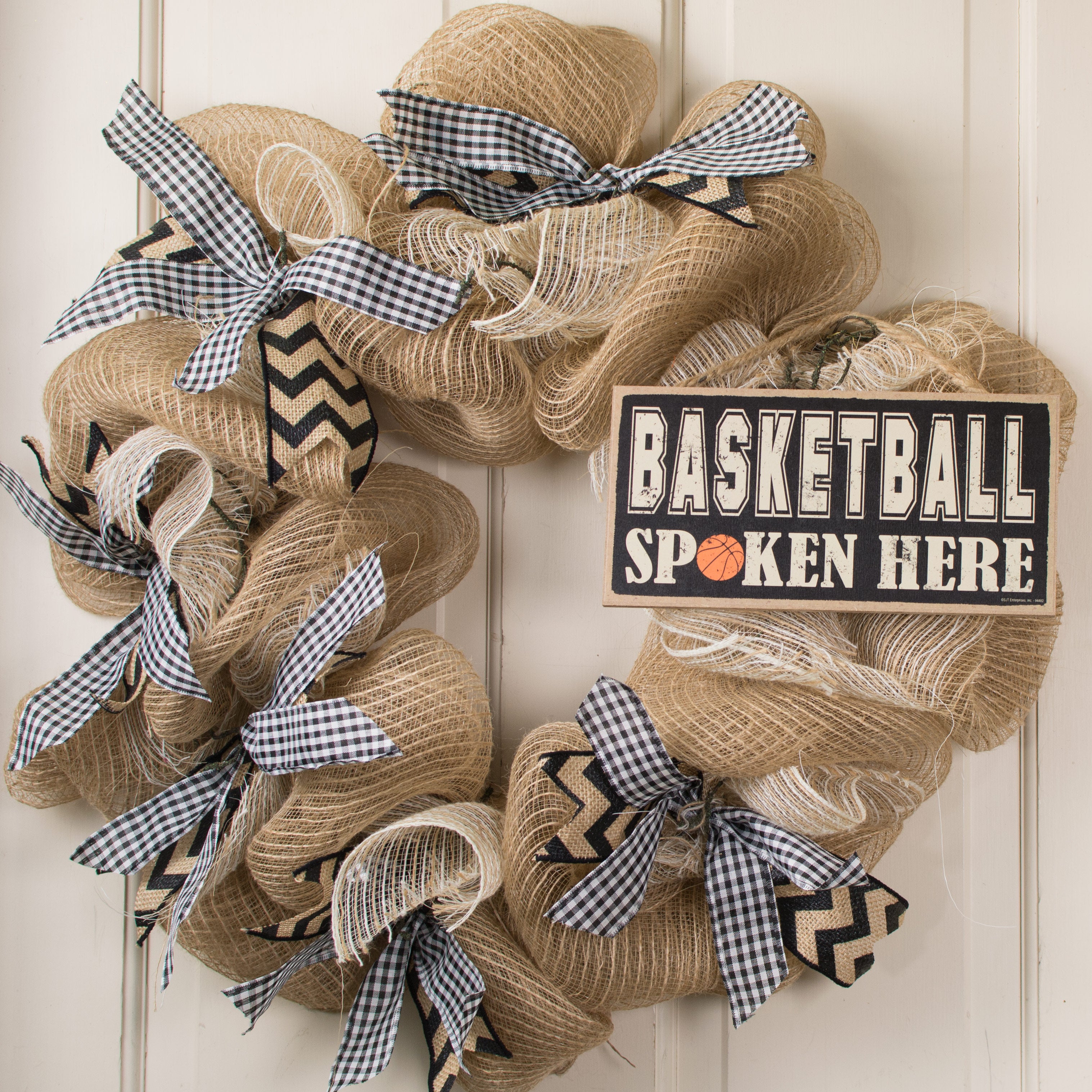 10" Wooden Sign: Basketball Spoken Here Lifestyle Photo