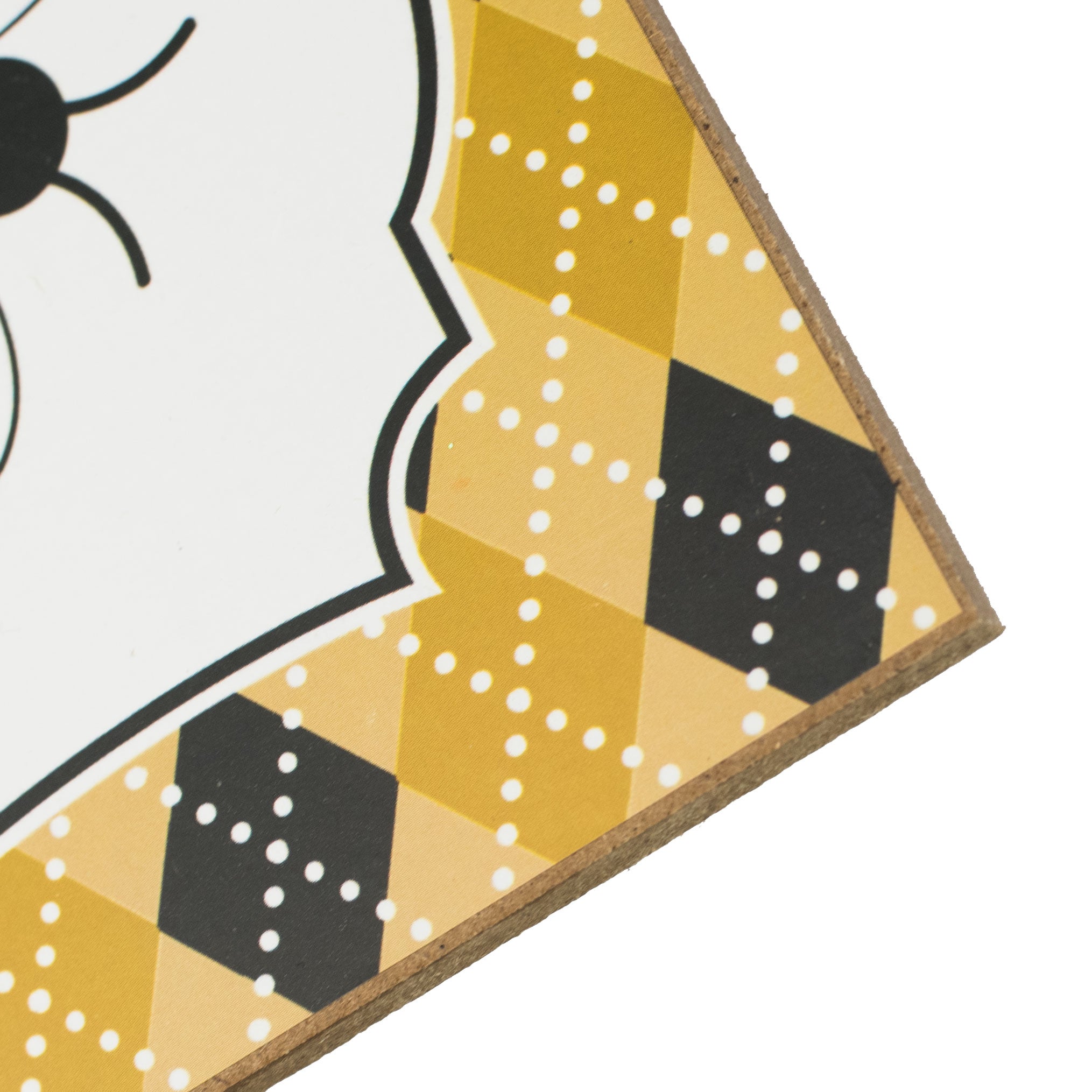 12" Wooden Sign: Bee Happy detail photo 3