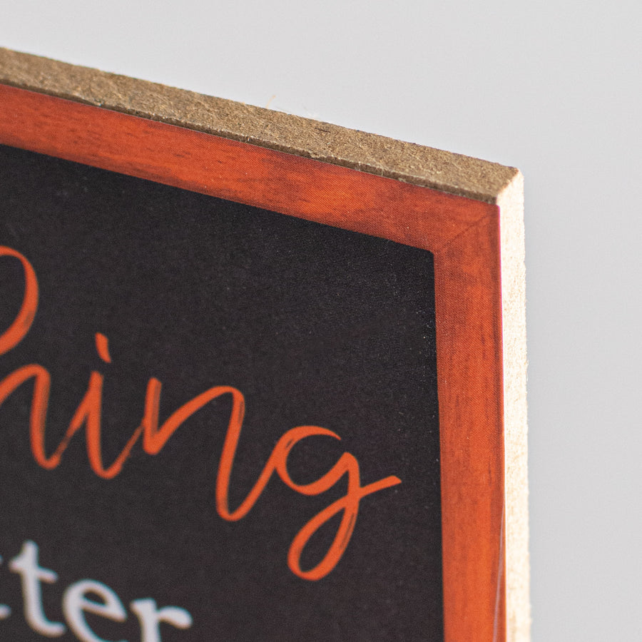 12" Wooden Sign: Better With Magic Witch detail photo 3