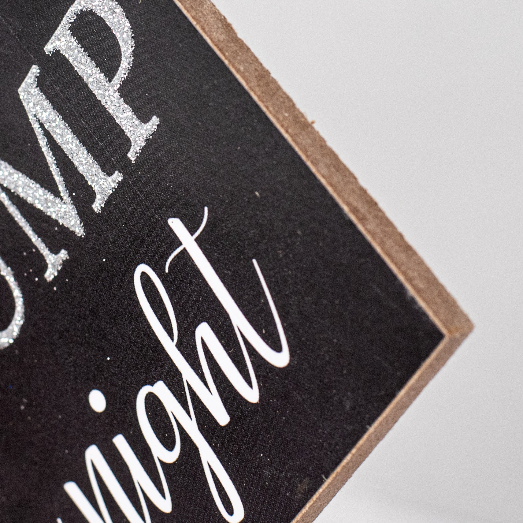 12" Wooden Sign: Beware Of Things That Bump detail photo 3
