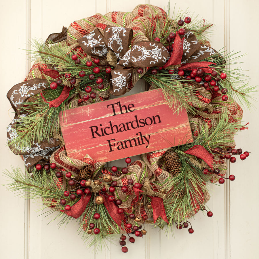 12" Wooden Sign: Blank Barn Red Lifestyle Photo