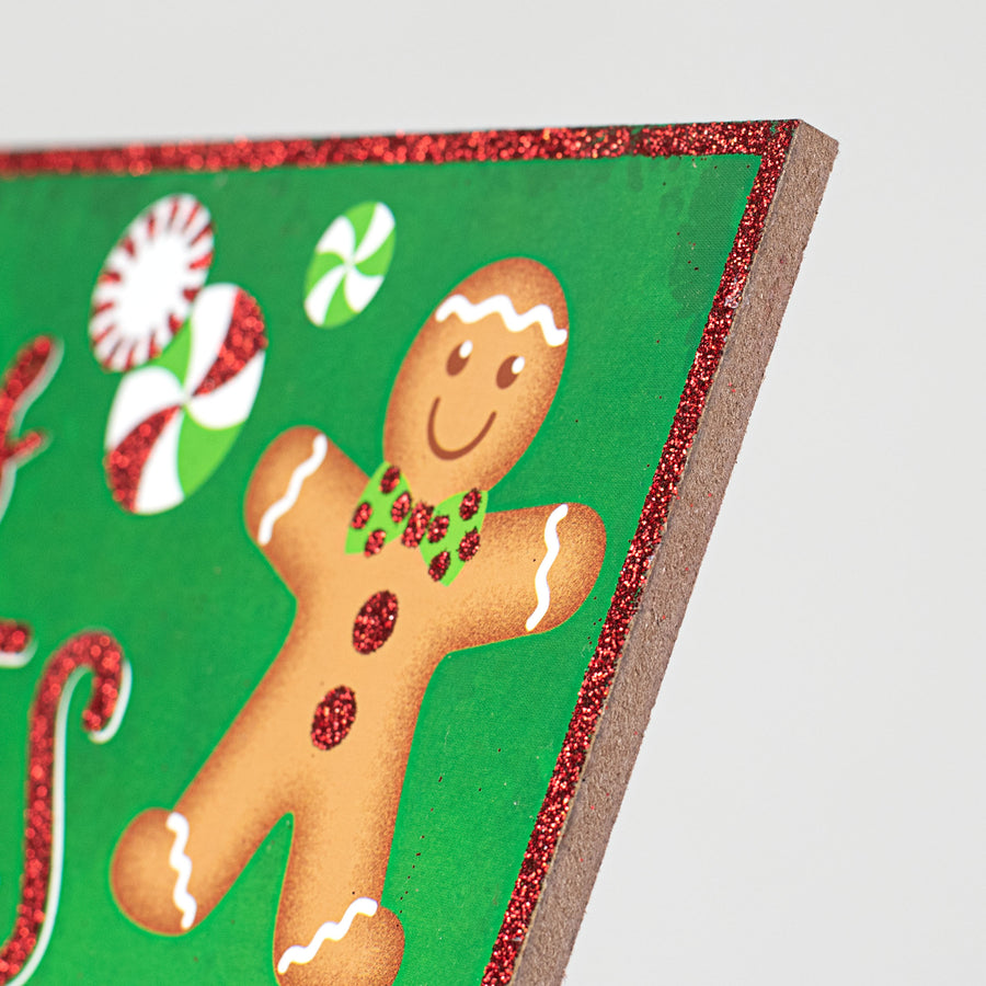 12" Wooden Sign: Christmas Calories Gingerbread detail photo 3