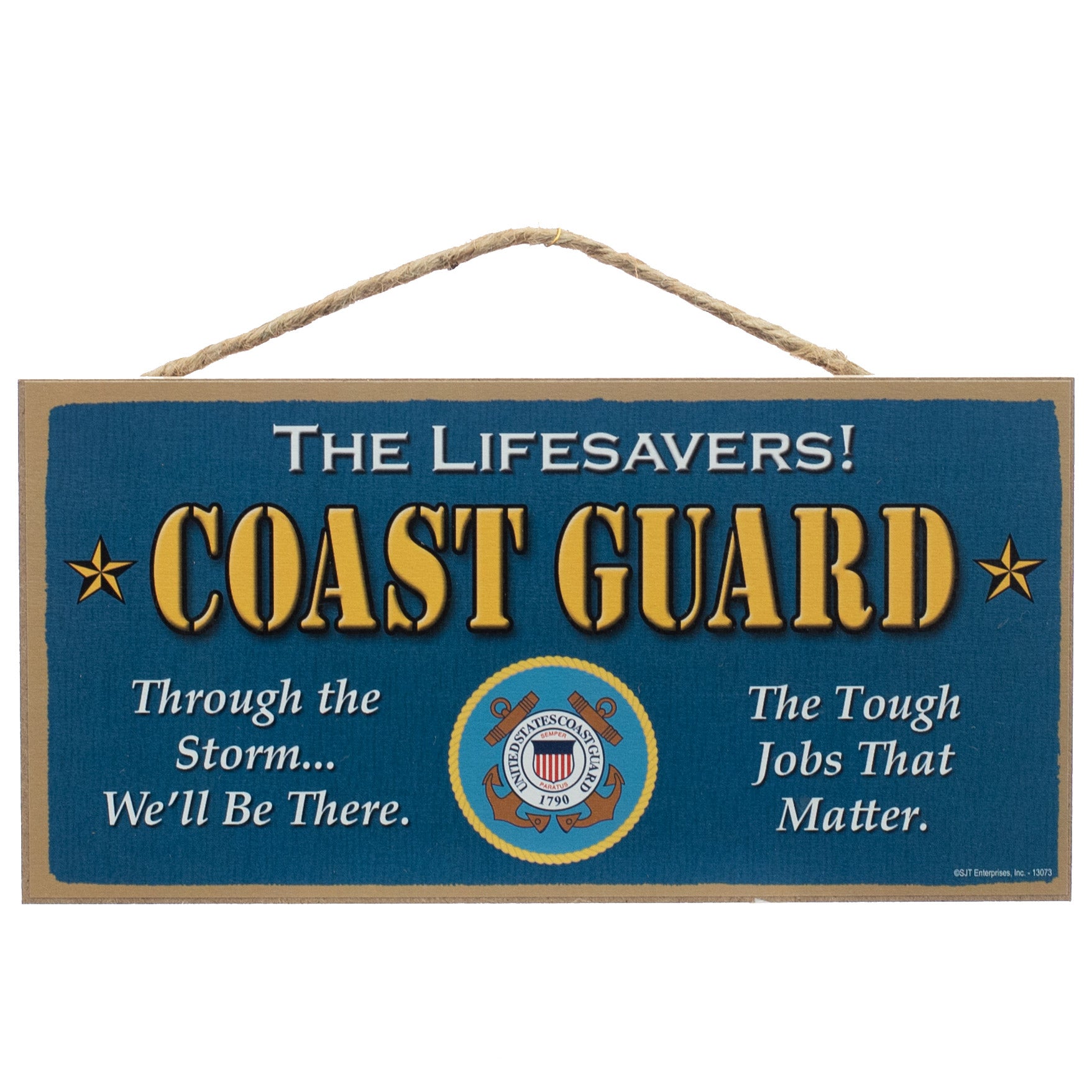 10" Wooden Sign: Coast Guard Item Number: 13073