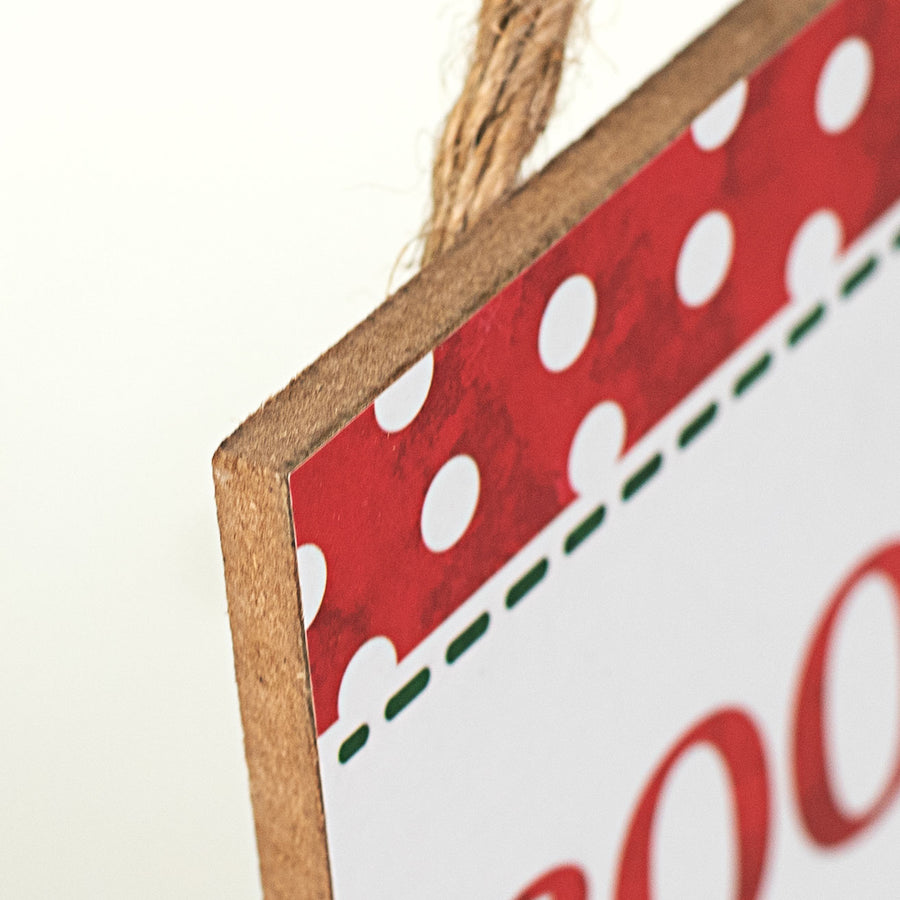 12" Wooden Sign: Cookies & Milk For Santa detail photo 3