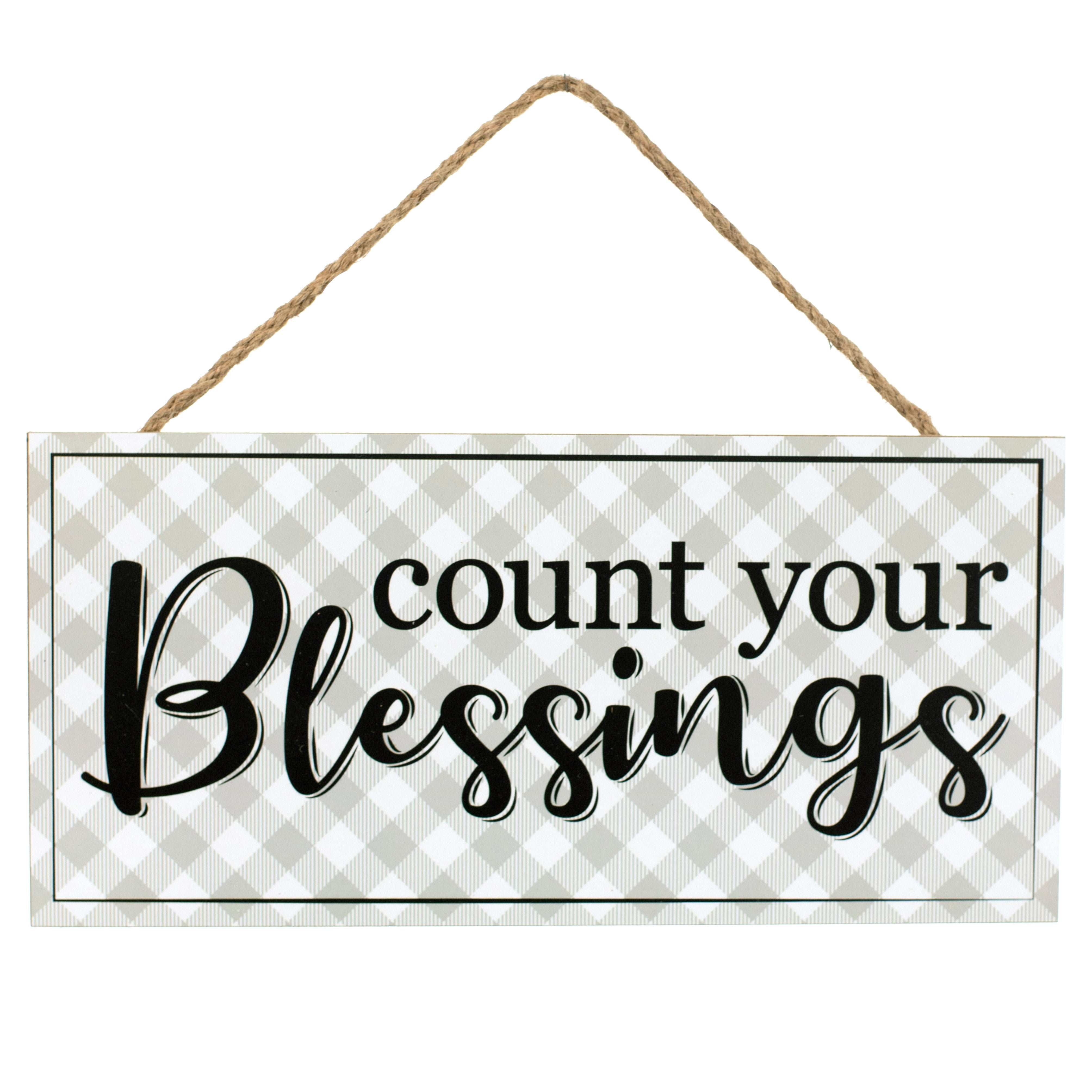 12" Wooden Sign: Count Your Blessings Item Number: AP8569