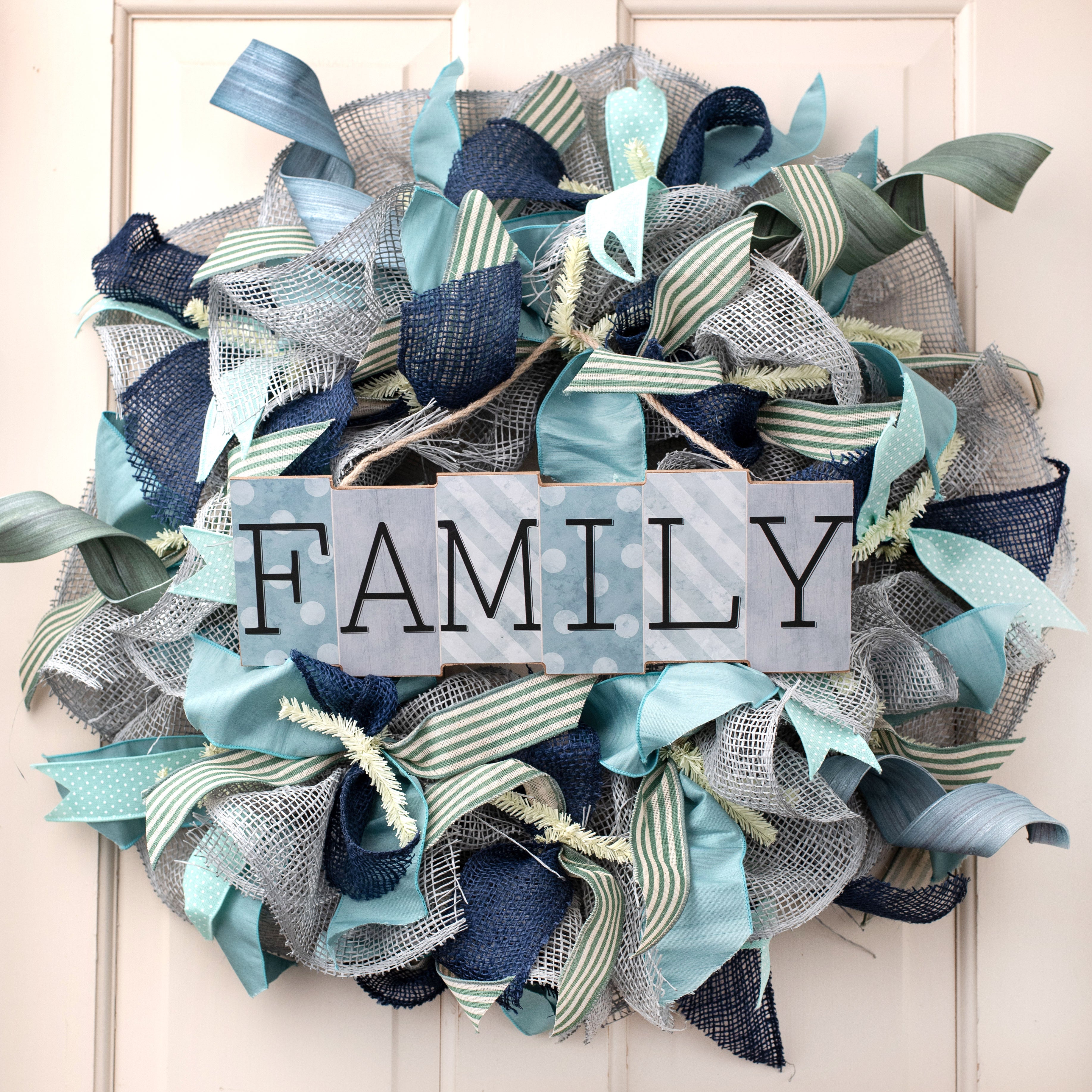 14" Wooden Sign: Family Blocks Lifestyle Photo