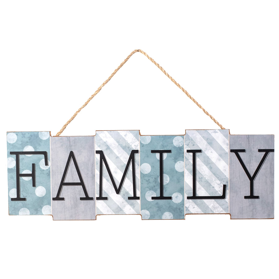 14" Wooden Sign: Family Blocks Item Number: AP7033