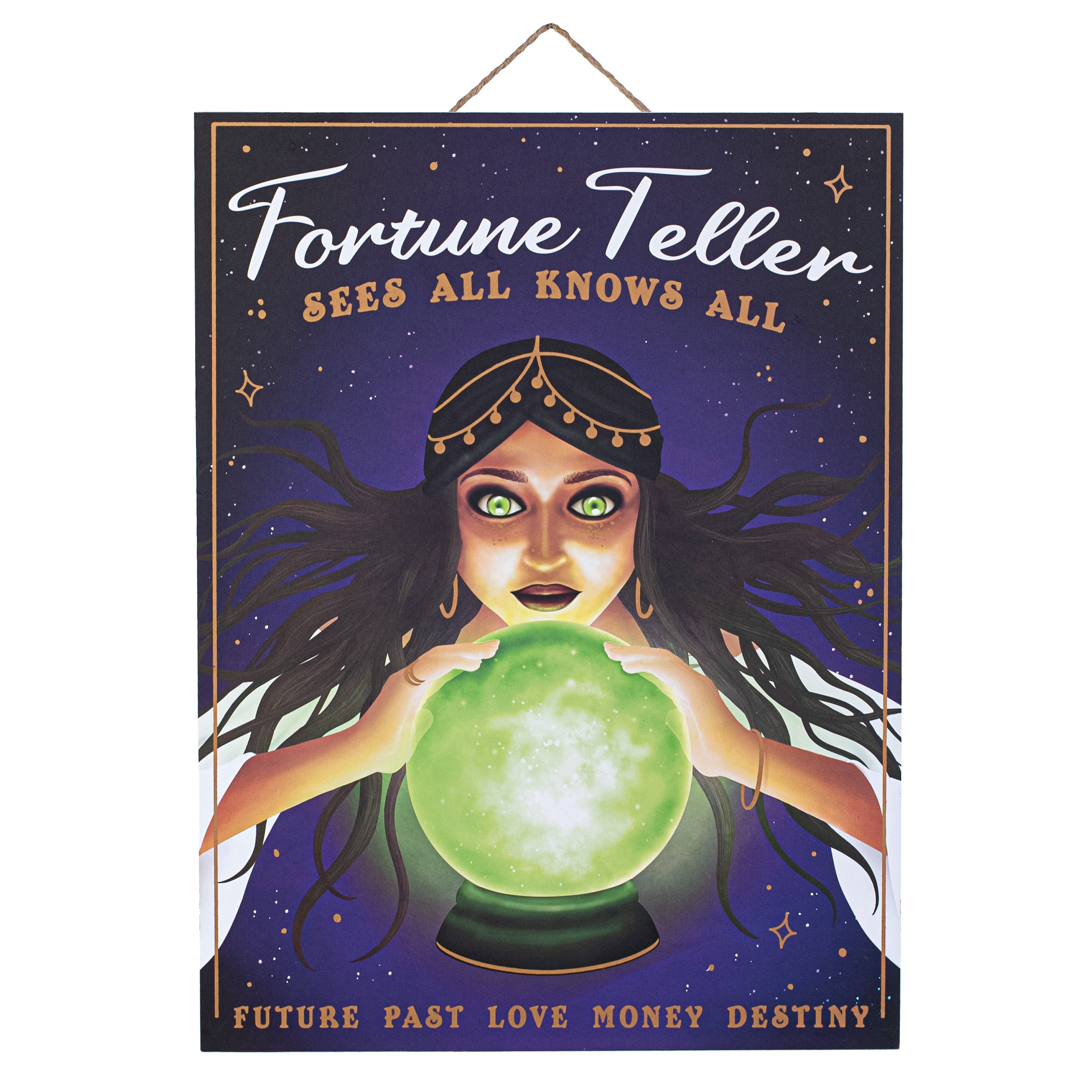 16" Wooden Sign: Fortune Teller Item Number: AP8605