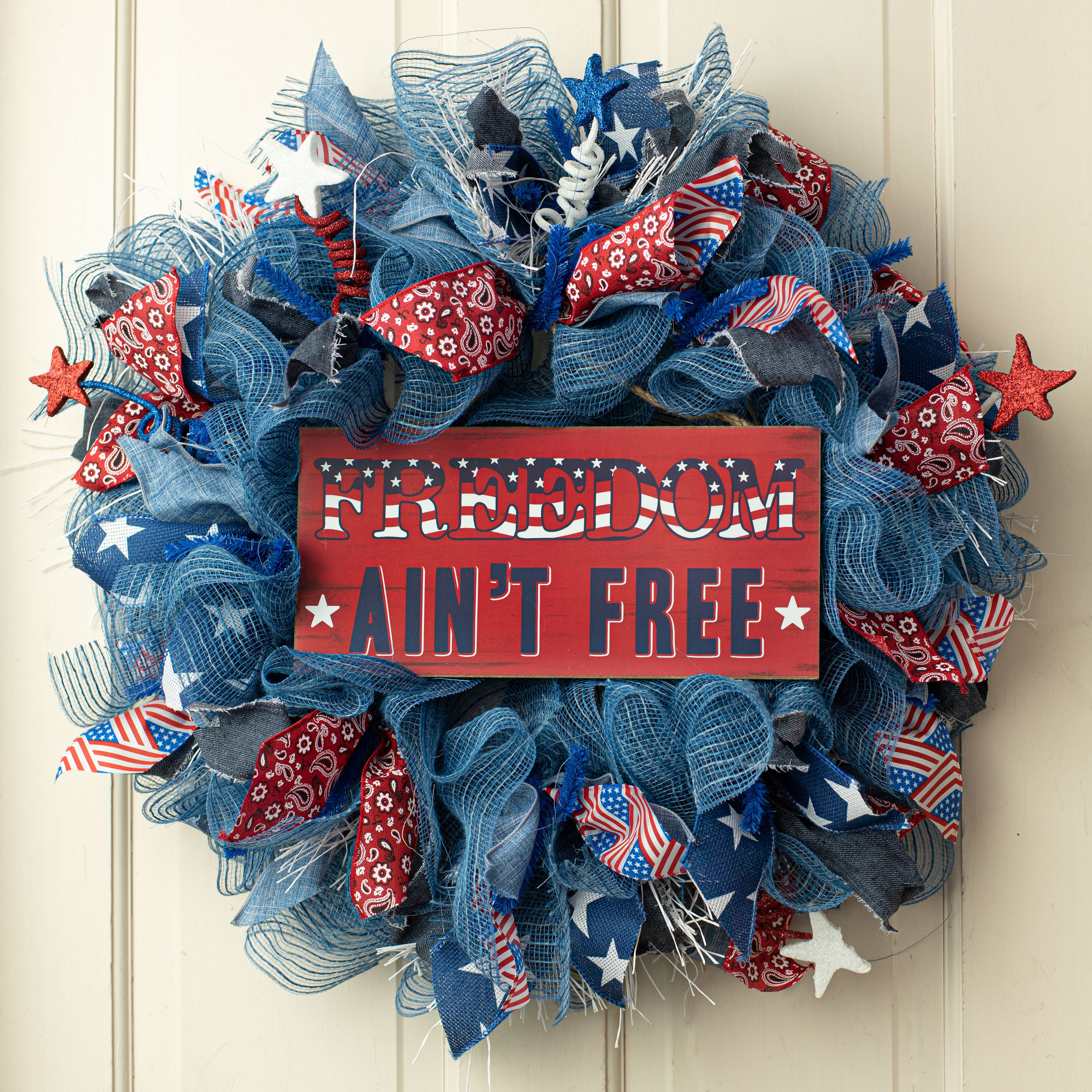 12" Wooden Sign: Freedom Ain't Free Lifestyle Photo