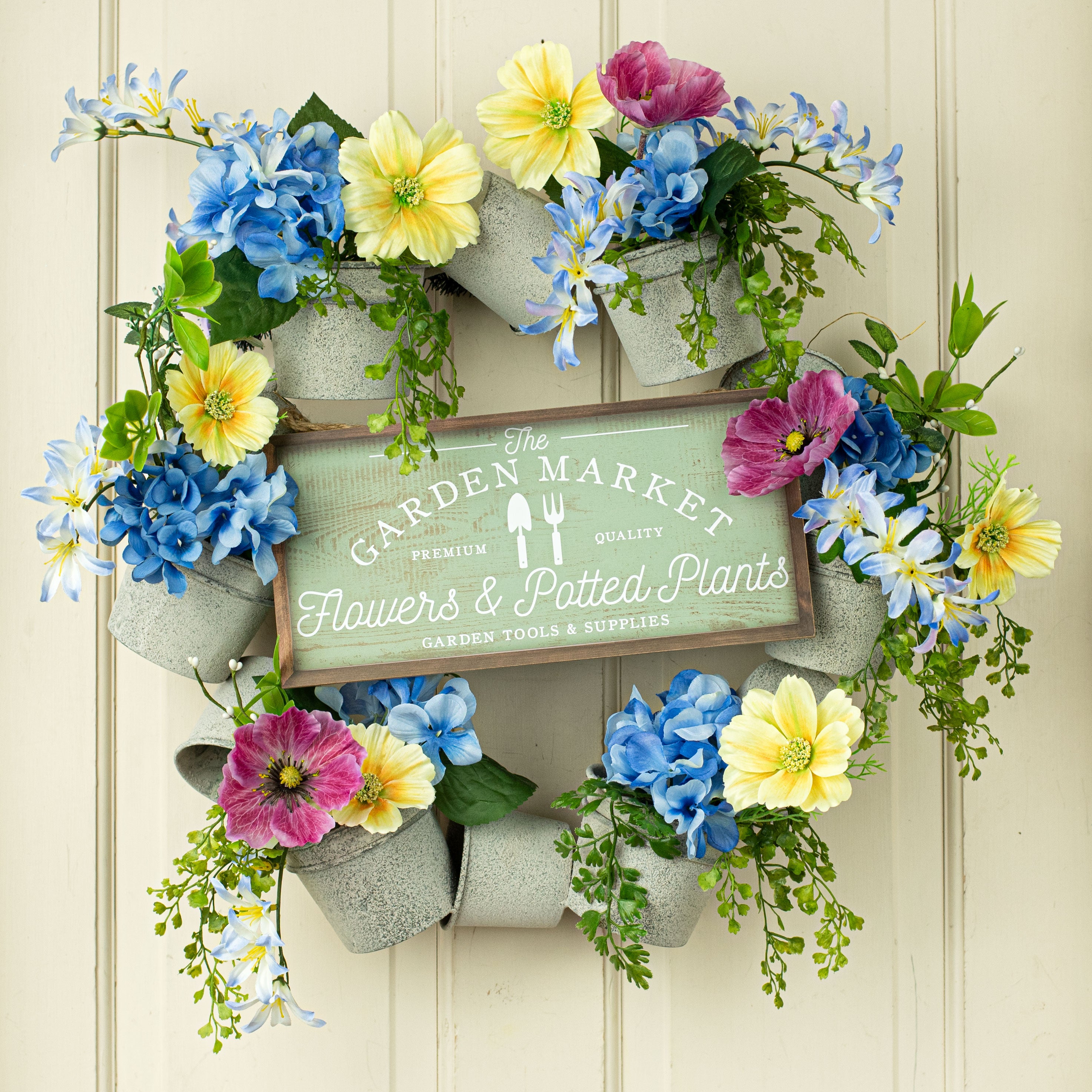 12" Wooden Sign: Garden Market Lifestyle Photo