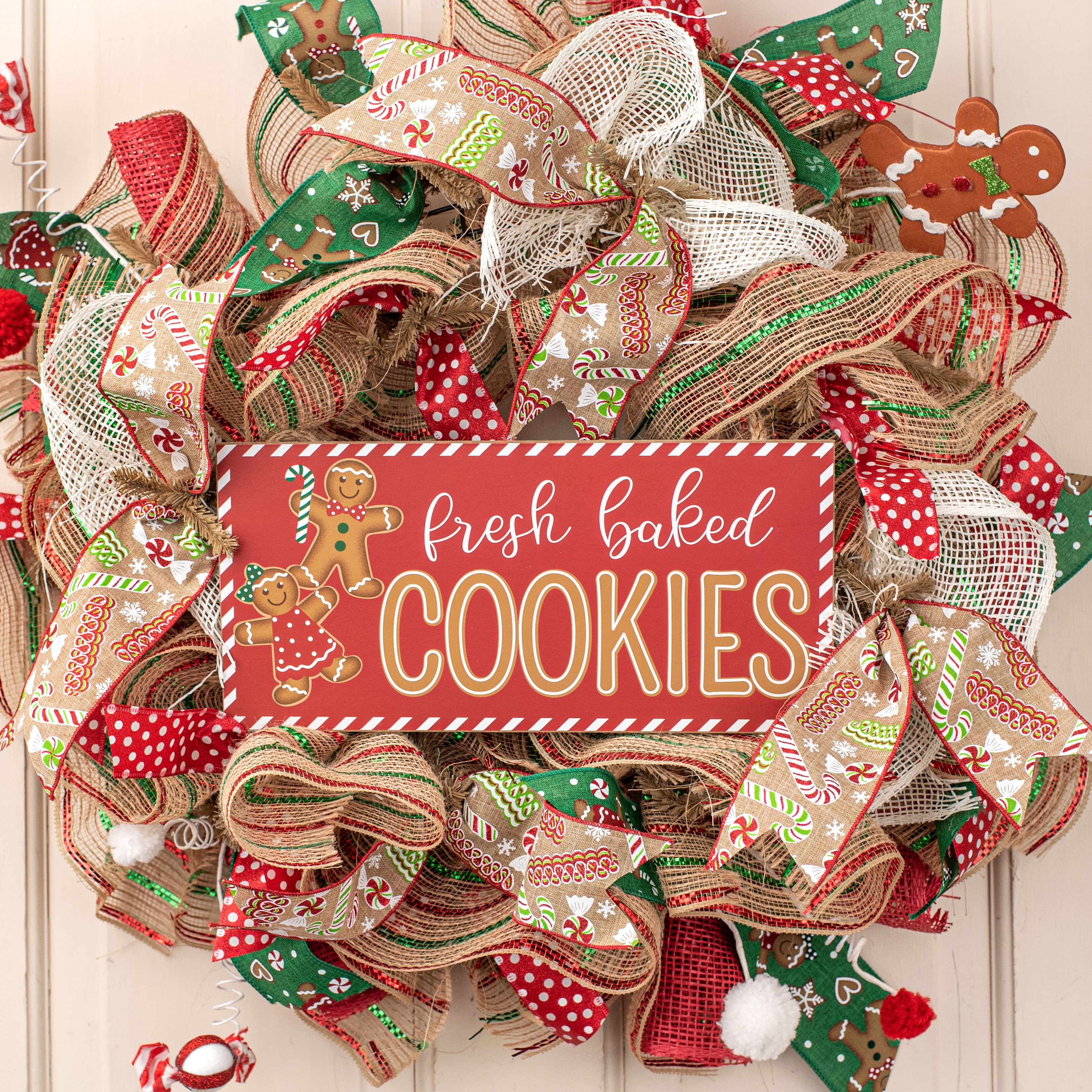 12" Wooden Sign: Gingerbread Cookies Lifestyle Photo