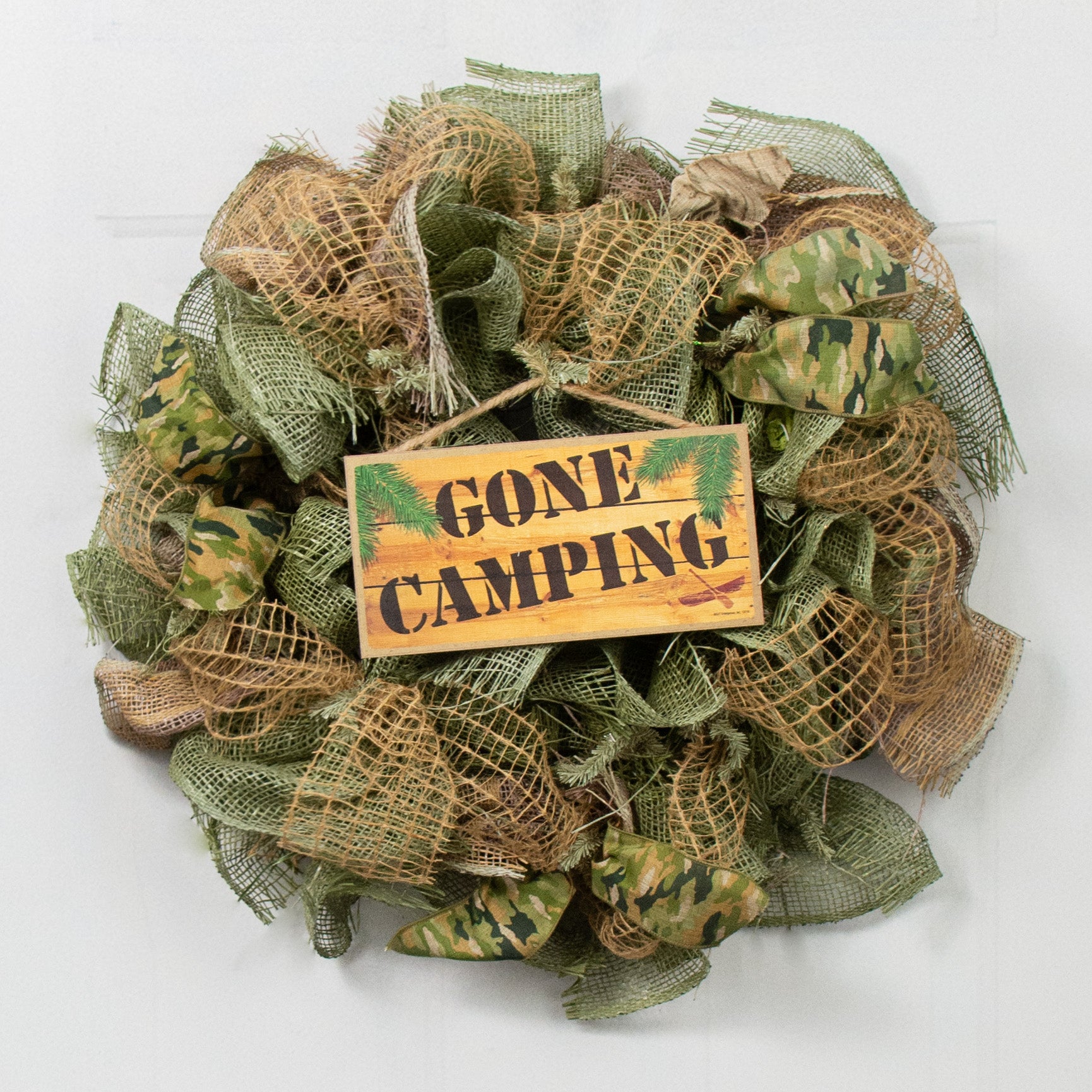10" Wooden Sign: Gone Camping Lifestyle Photo
