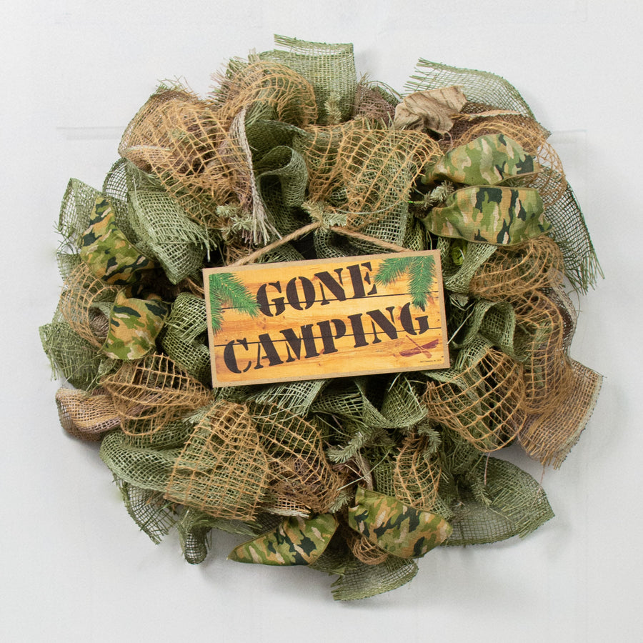 10" Wooden Sign: Gone Camping Lifestyle Photo