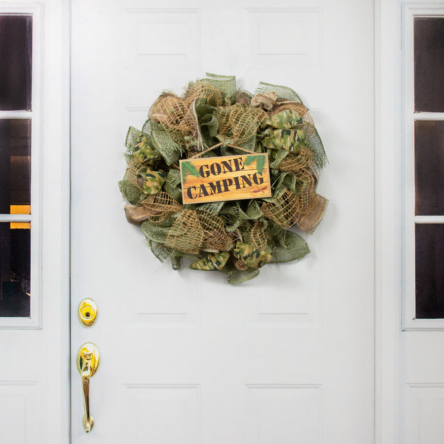 10" Wooden Sign: Gone Camping detail photo 4