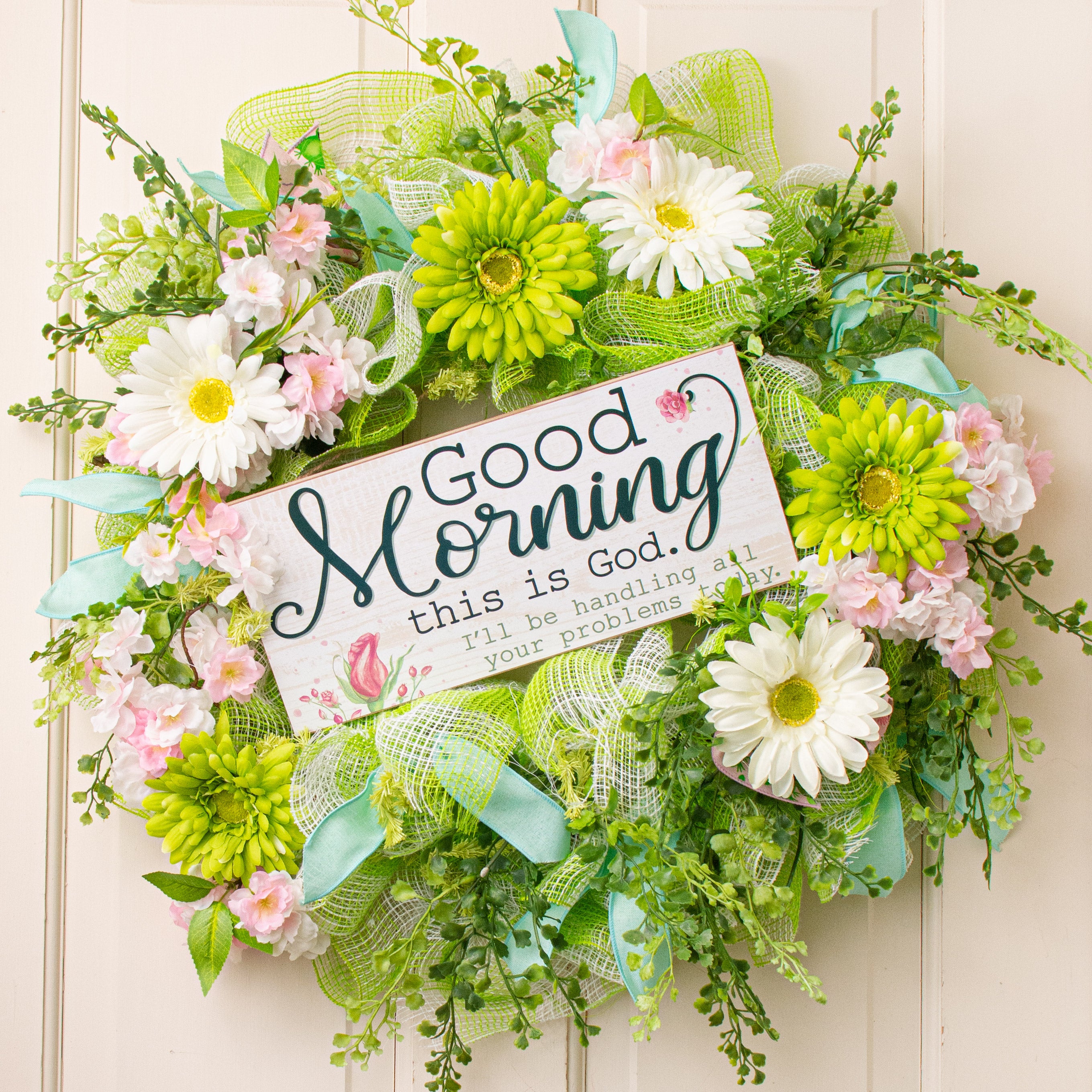 12" Wooden Sign: Good Morning, This Is God Lifestyle Photo