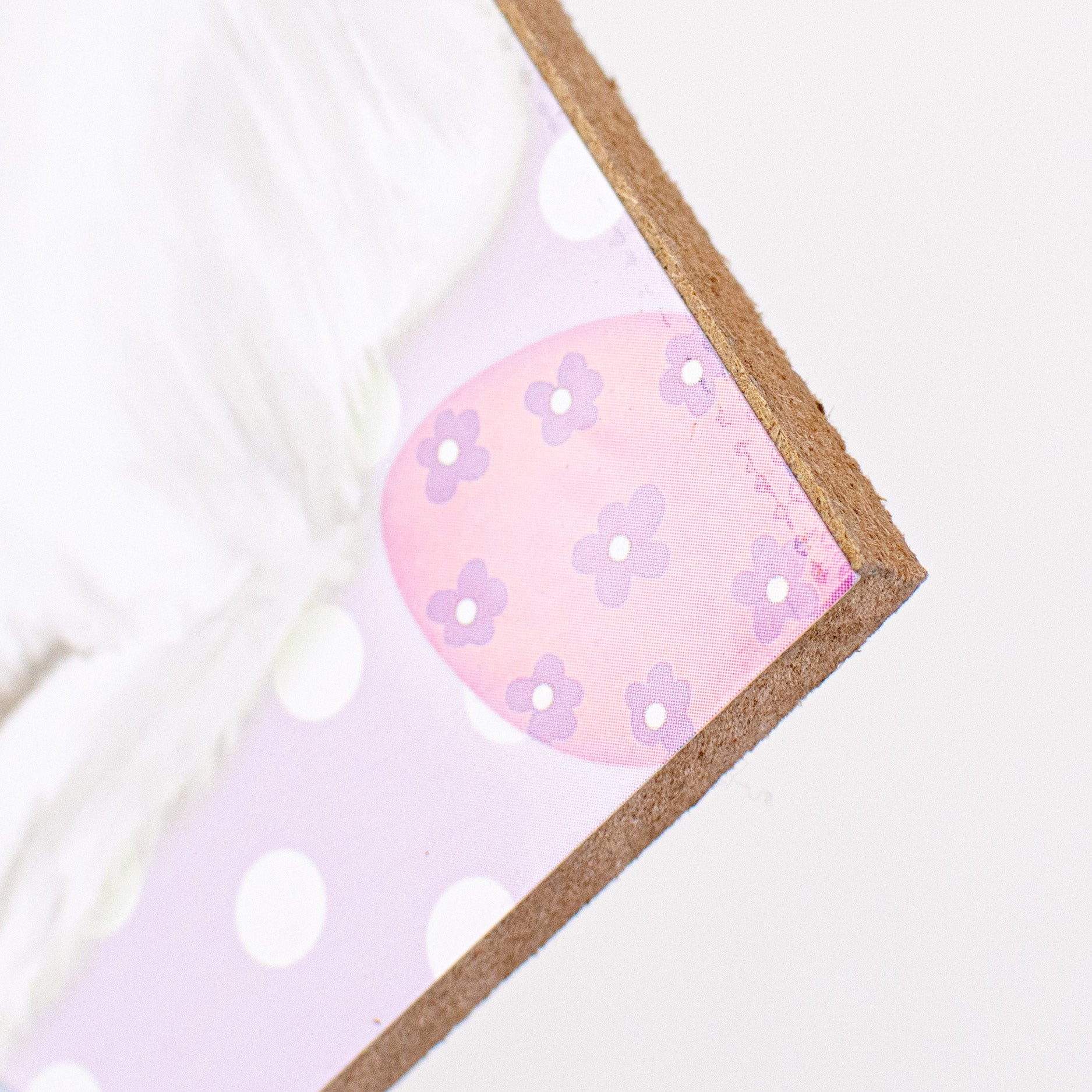 12" Wooden Sign: Happy Easter With Bunny detail photo 3