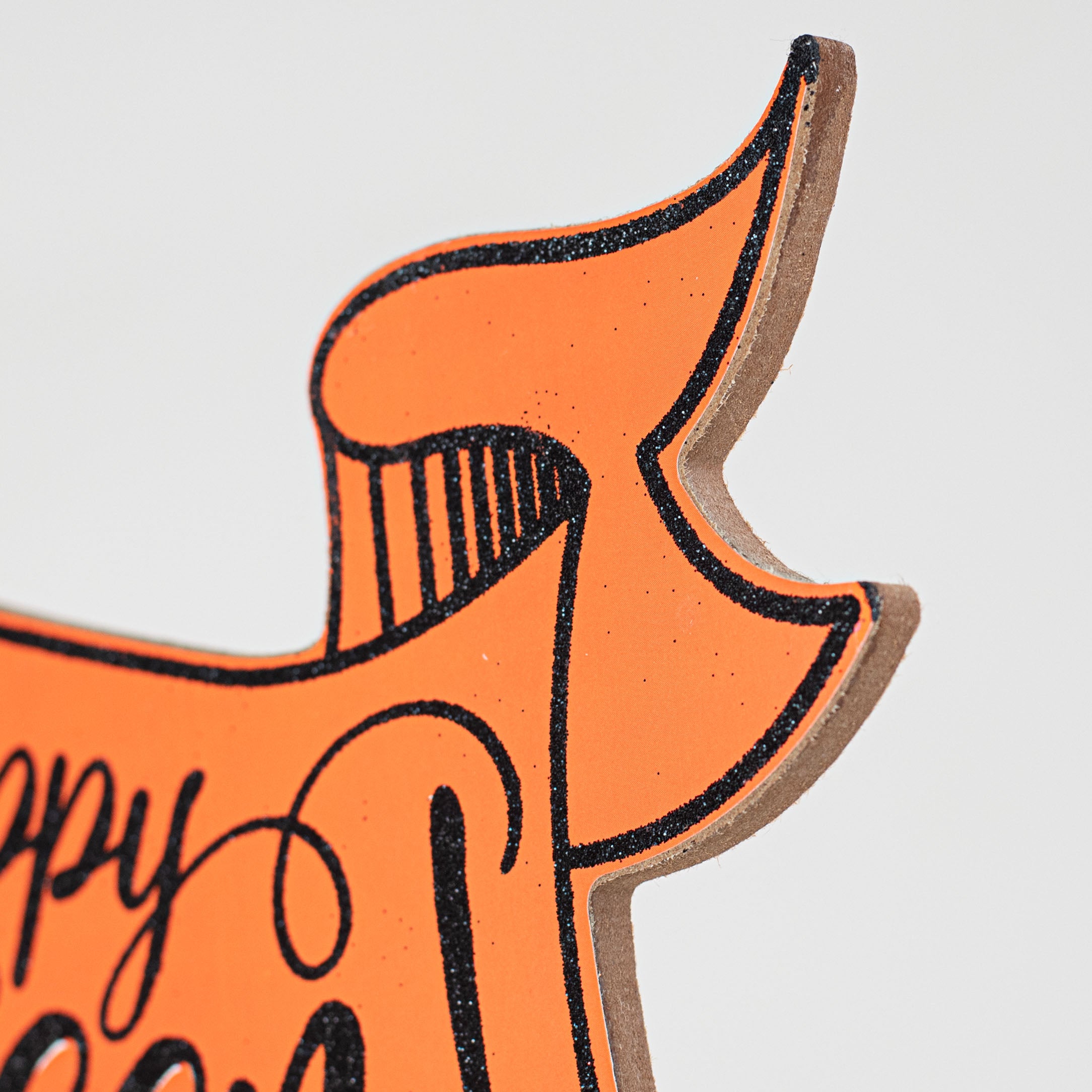 15" Wooden Sign: Happy Halloween Banner detail photo 3
