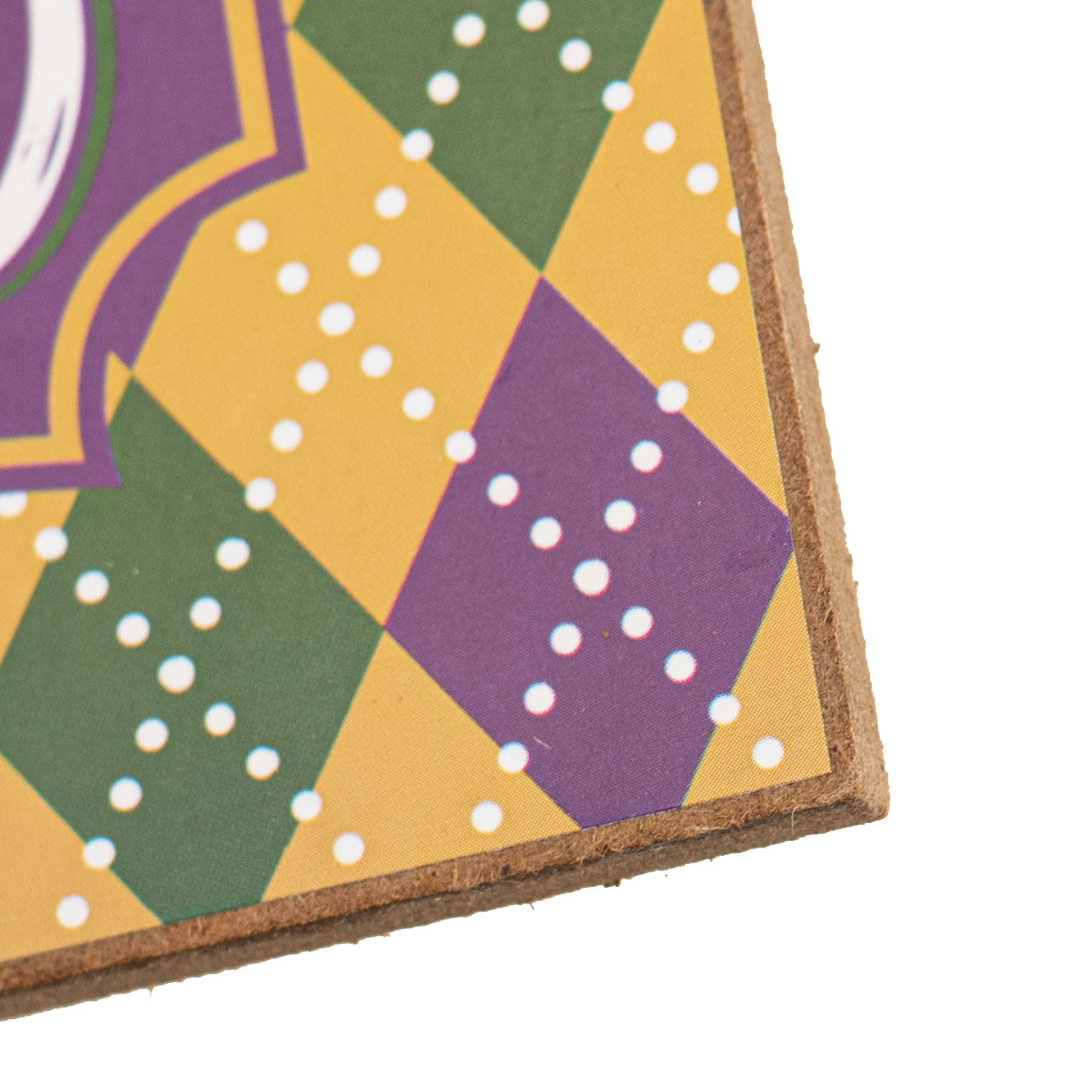 12" Wooden Sign: Happy Mardi Gras detail photo 3