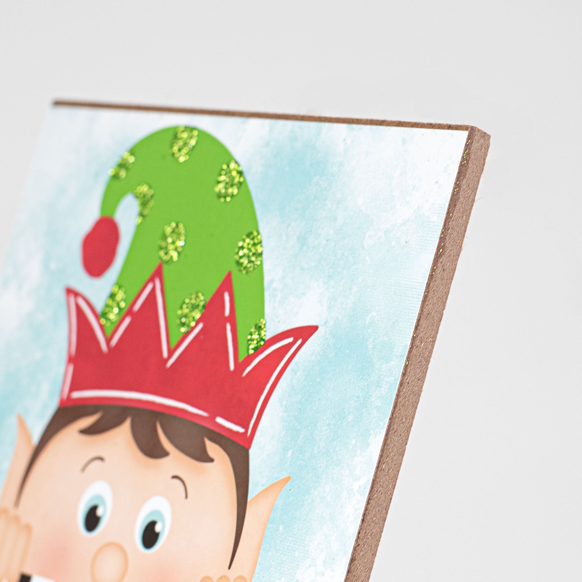 12" Wooden Sign: Have Yourself A Merry Little Christmas Elf detail photo 3