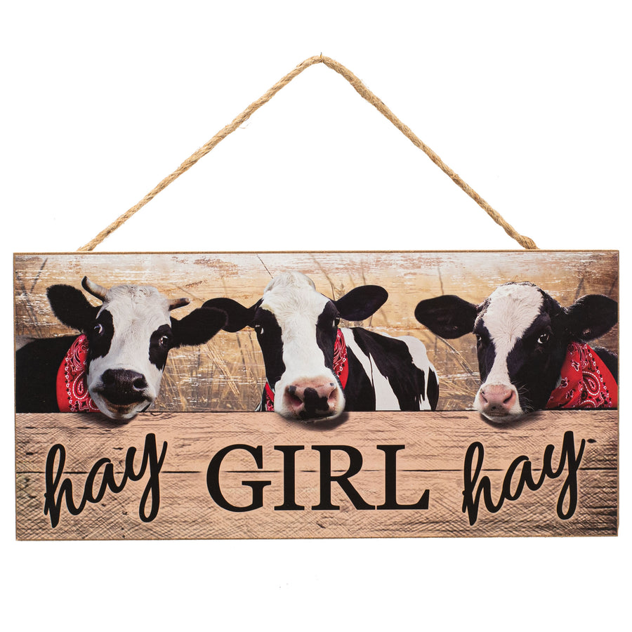 12" Wooden Sign: Hay Girl Hay Item Number: AP8548