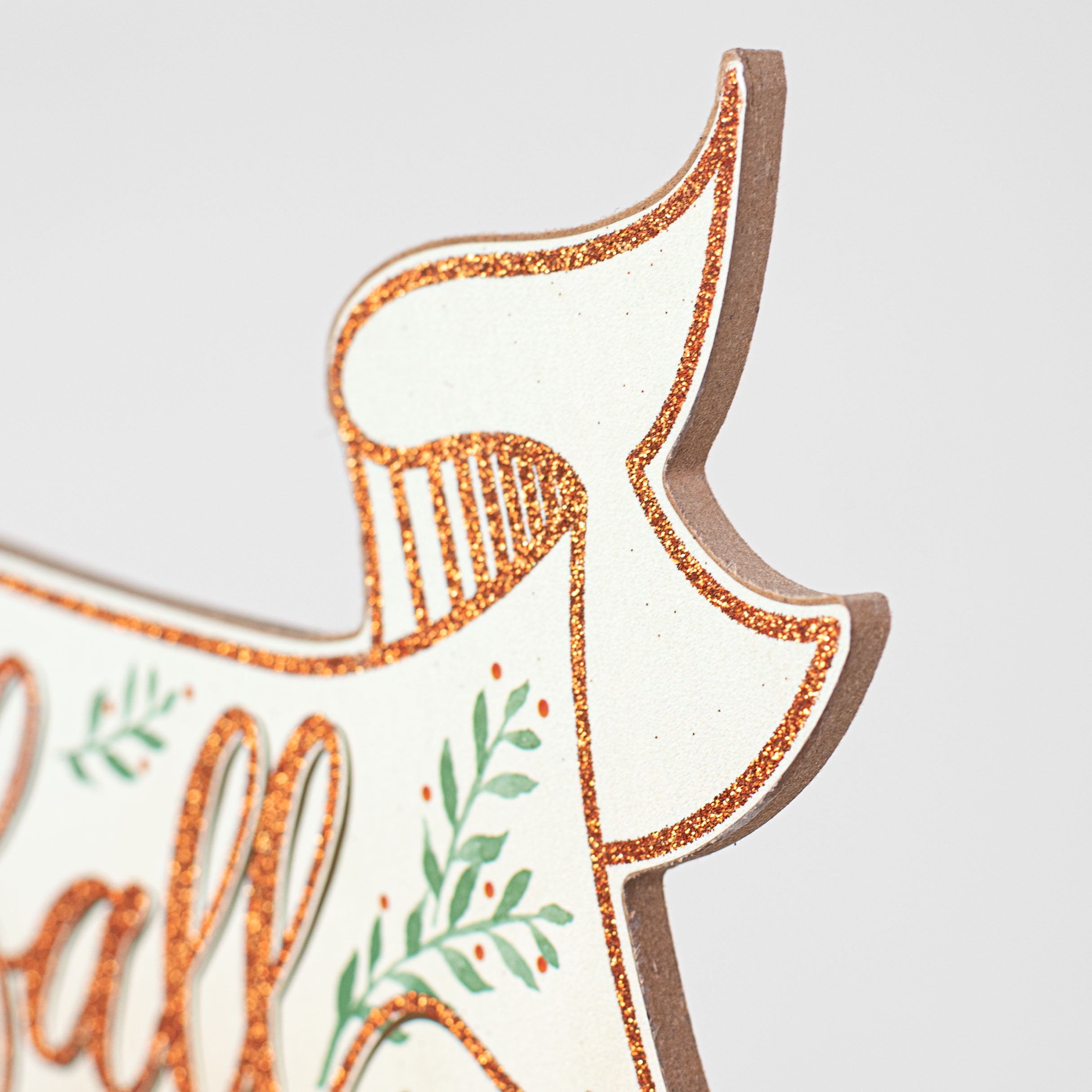 15" Wooden Sign: Hello Fall Banner detail photo 3