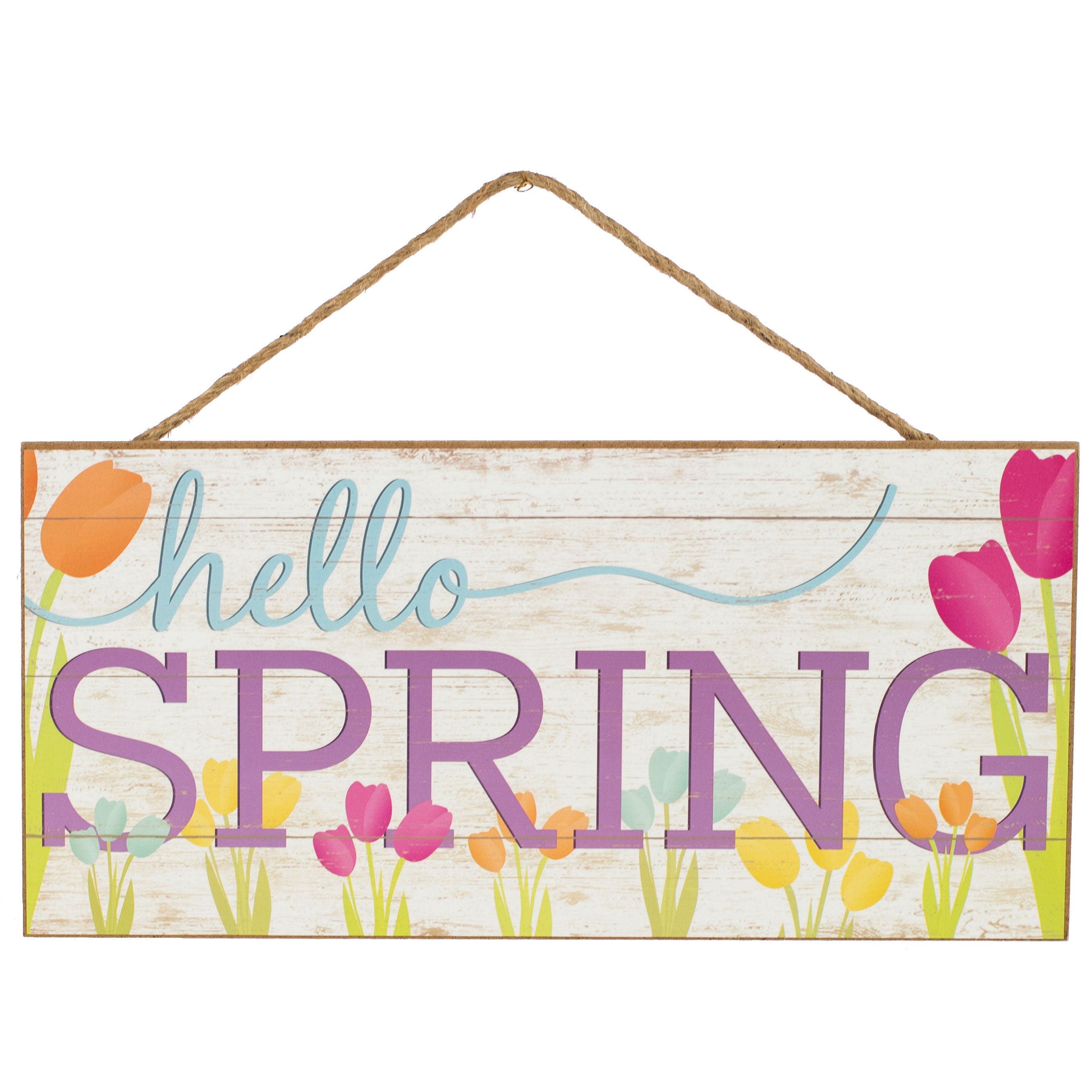 12" Wooden Sign: Hello Spring Item Number: AP8454
