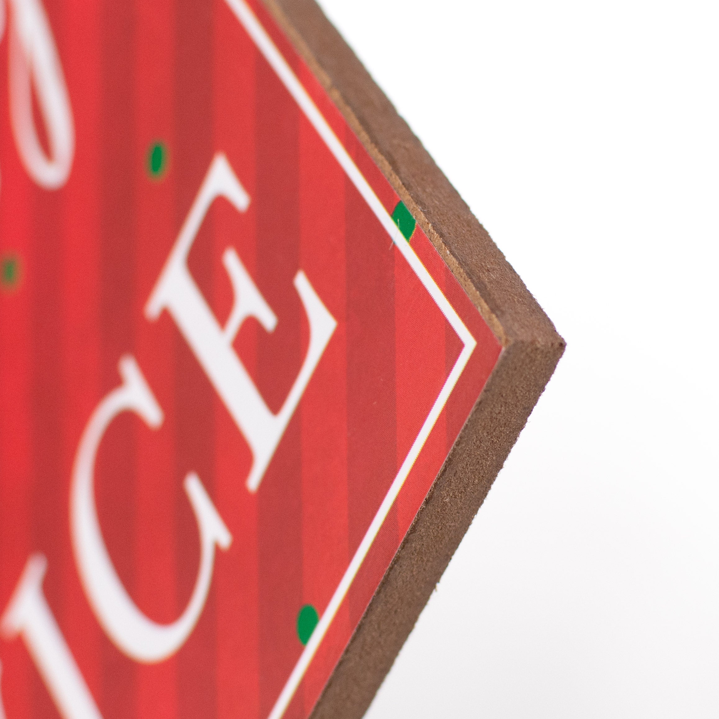 12" Wooden Sign: He's Making A List detail photo 3