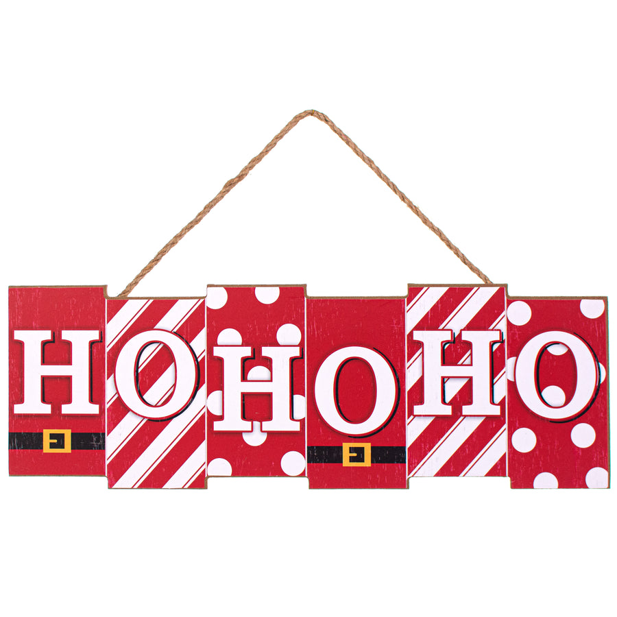 14" Wooden Sign: Ho Ho Ho Blocks Item Number: AP7042