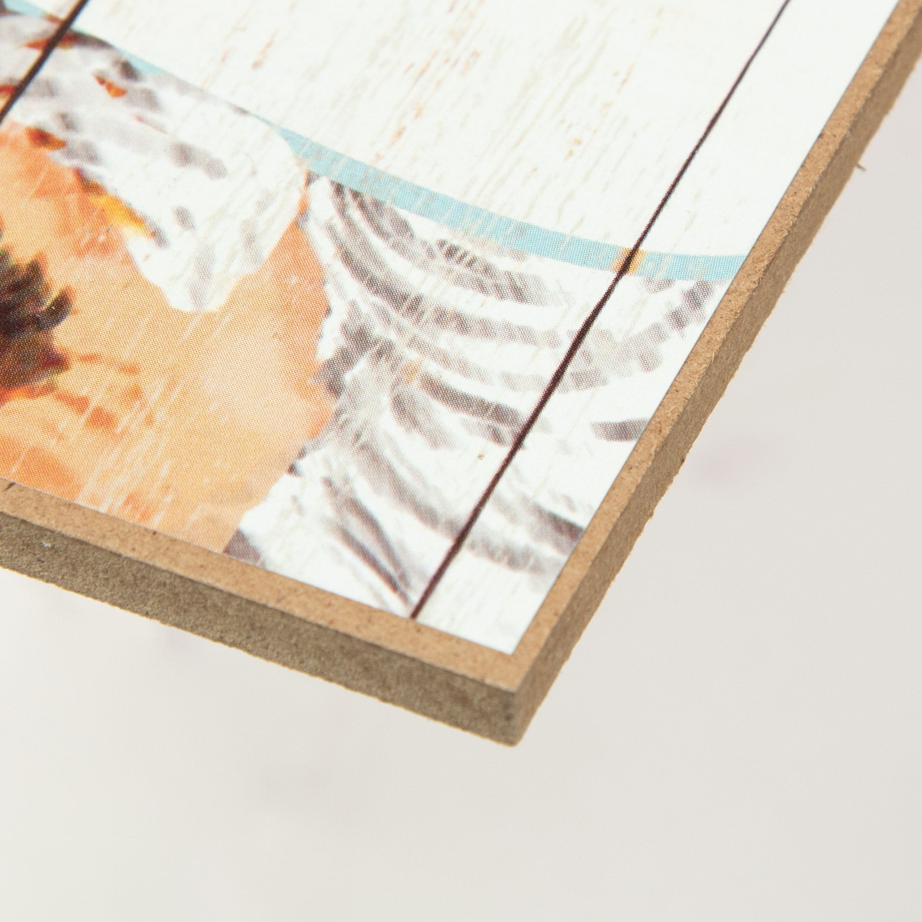 12" Wooden Sign: Ho Ho Ho Santa Hat detail photo 3