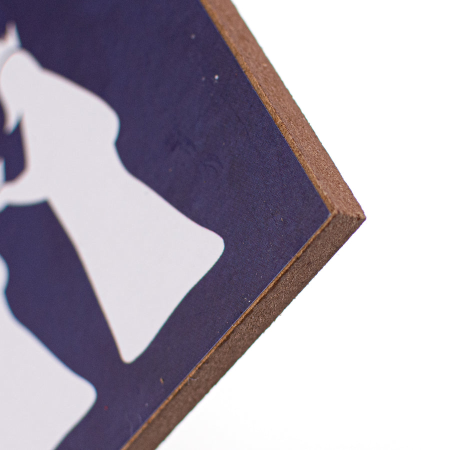 12" Wooden Sign: O Holy Night Creche detail photo 3