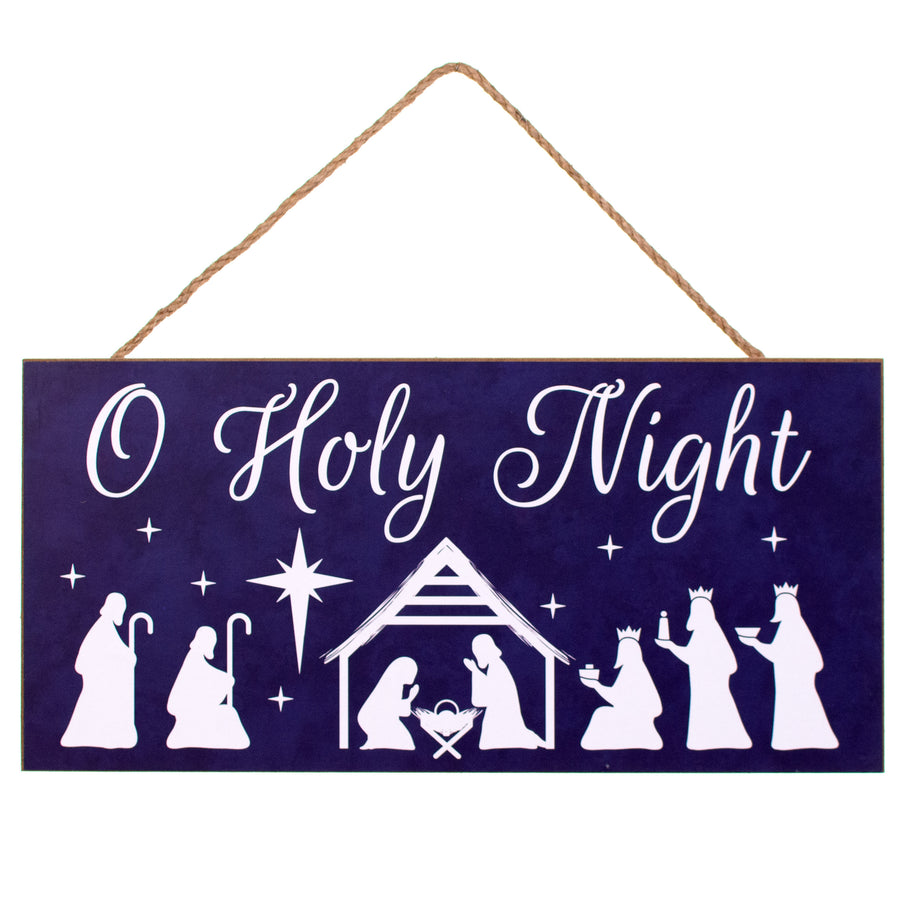 12" Wooden Sign: O Holy Night Creche Item Number: AP7070