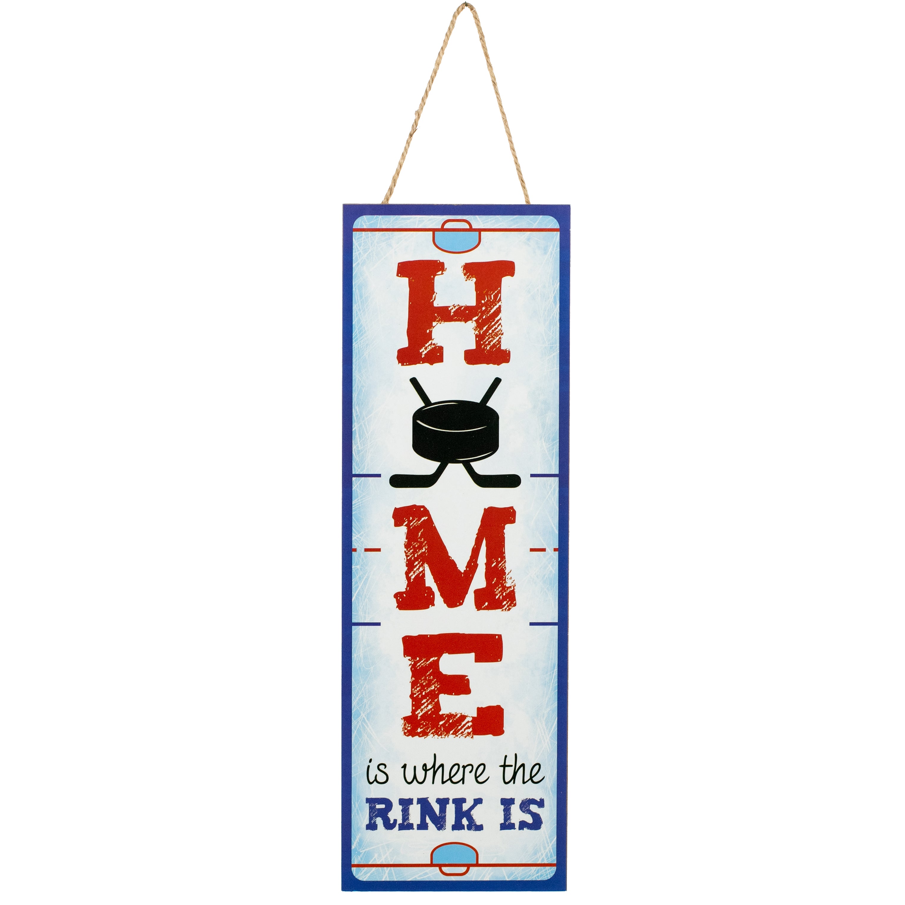 15" Wooden Sign: Home Rink Hockey Item Number: AP7339