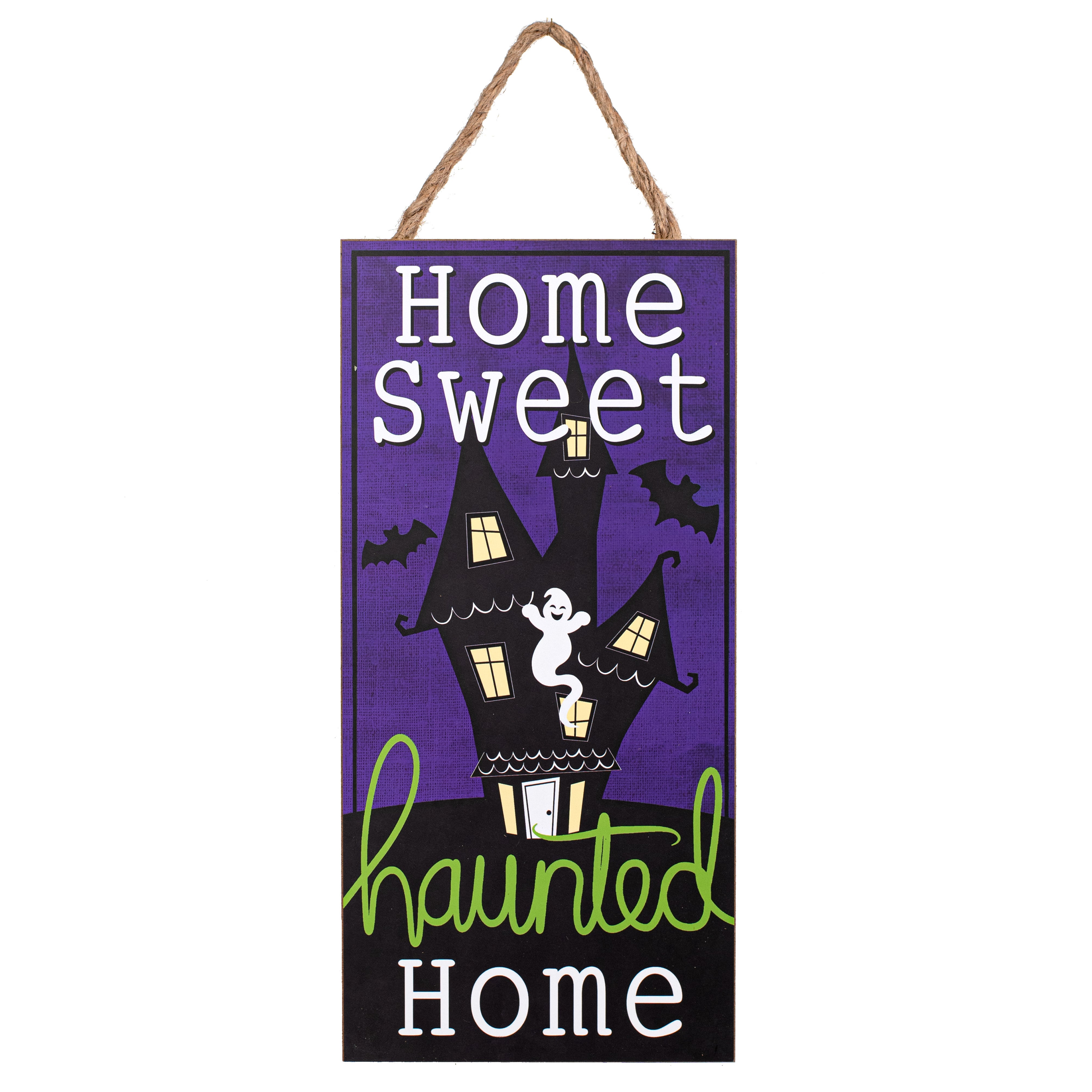 12" Wooden Sign: Home Sweet Haunted Home Item Number: AP7013