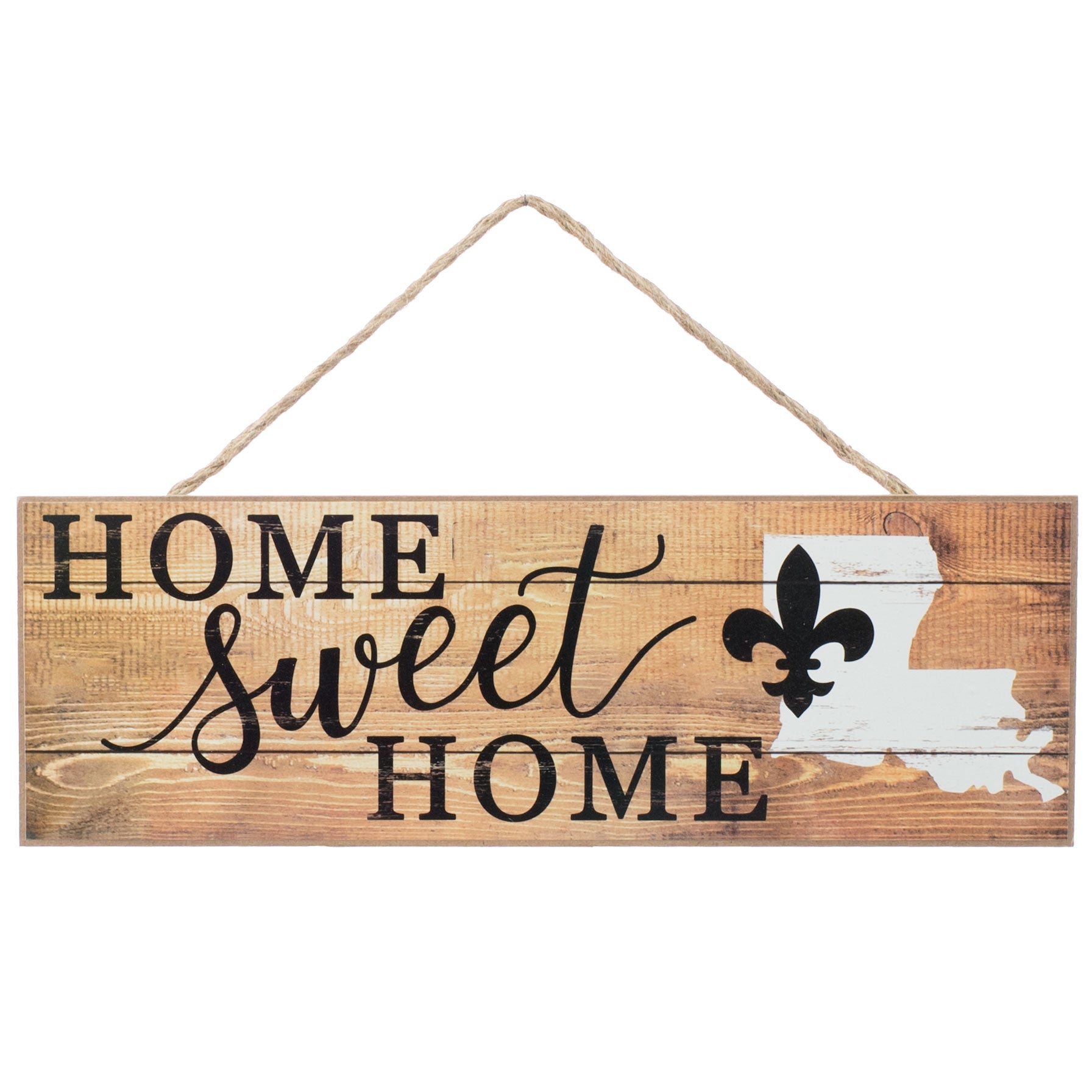 15" Wooden Sign: Home Sweet Louisiana Item Number: AP8079