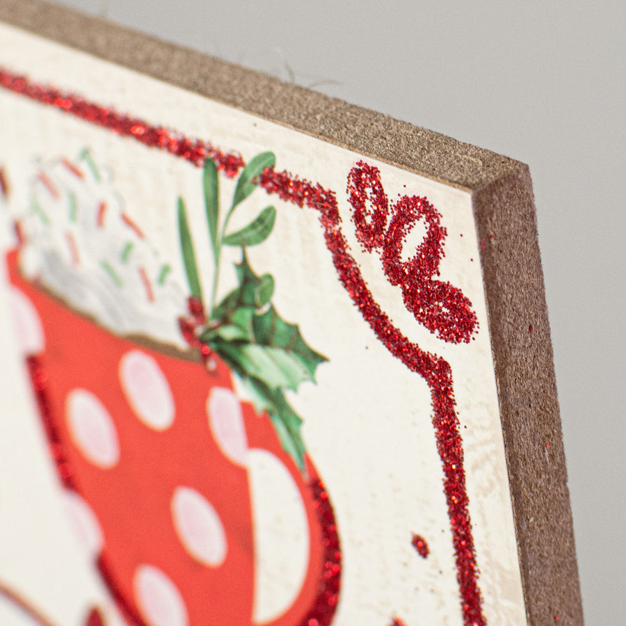 12" Wooden Sign: Hot Chocolate Bar detail photo 3