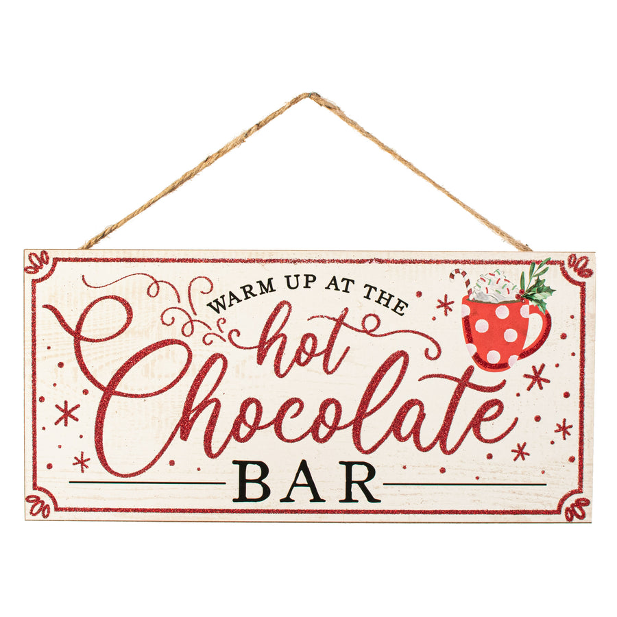 12" Wooden Sign: Hot Chocolate Bar Item Number: AP8931