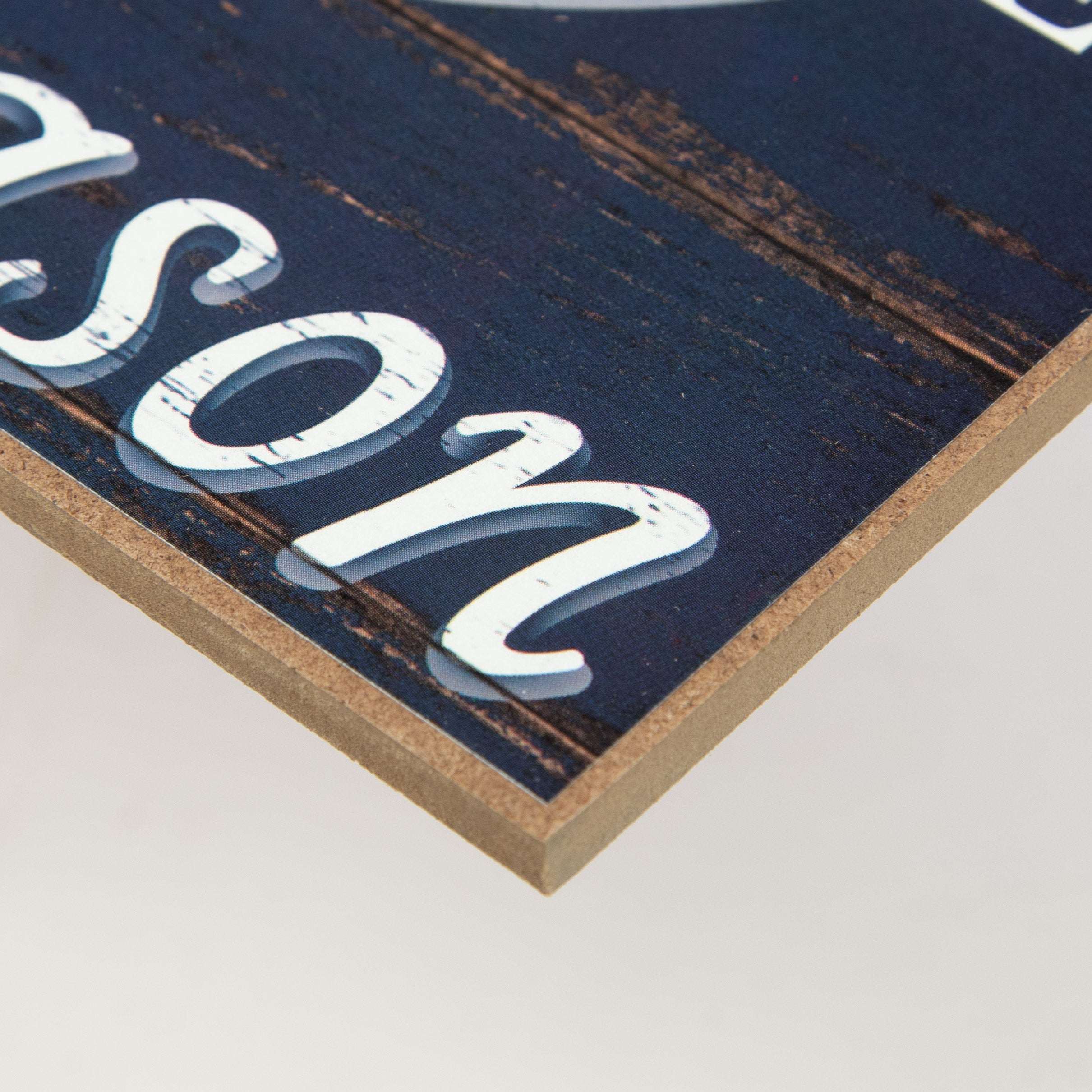 12" Wooden Sign: Jesus is the Reason (Navy) detail photo 3