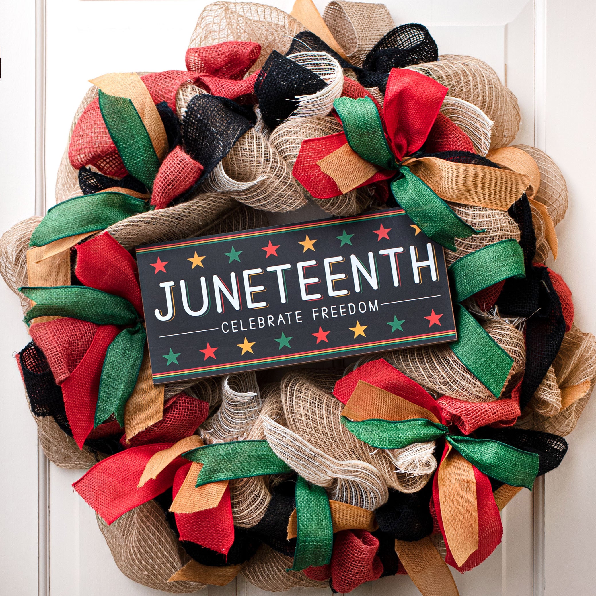 12" Wooden Sign: Juneteenth Celebrate Freedom Lifestyle Photo