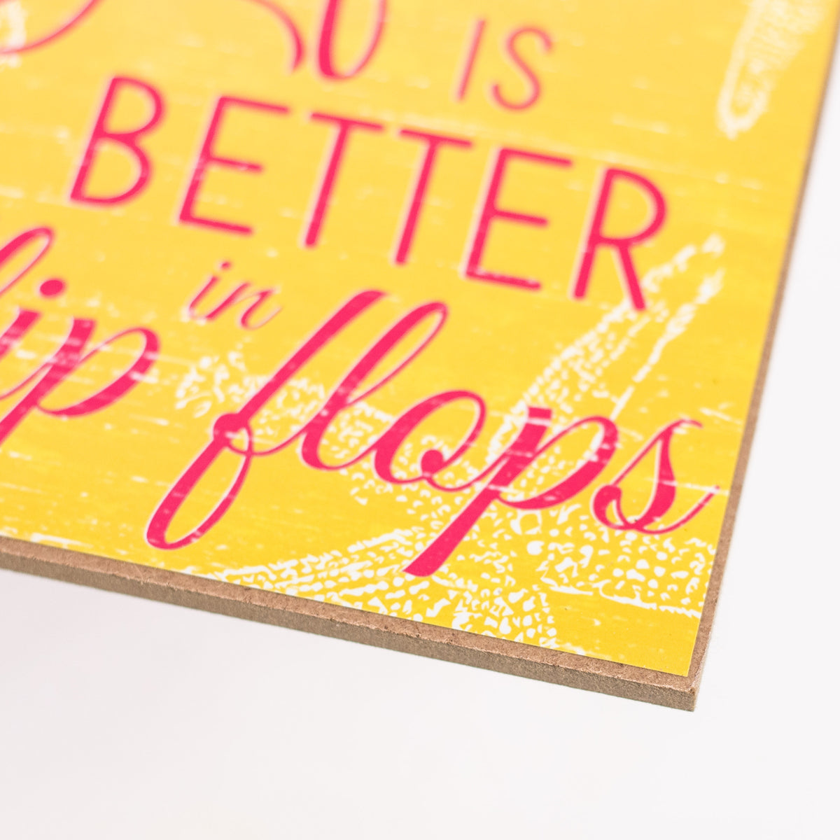 12" Wooden Sign: Life In Flip Flops detail photo 3