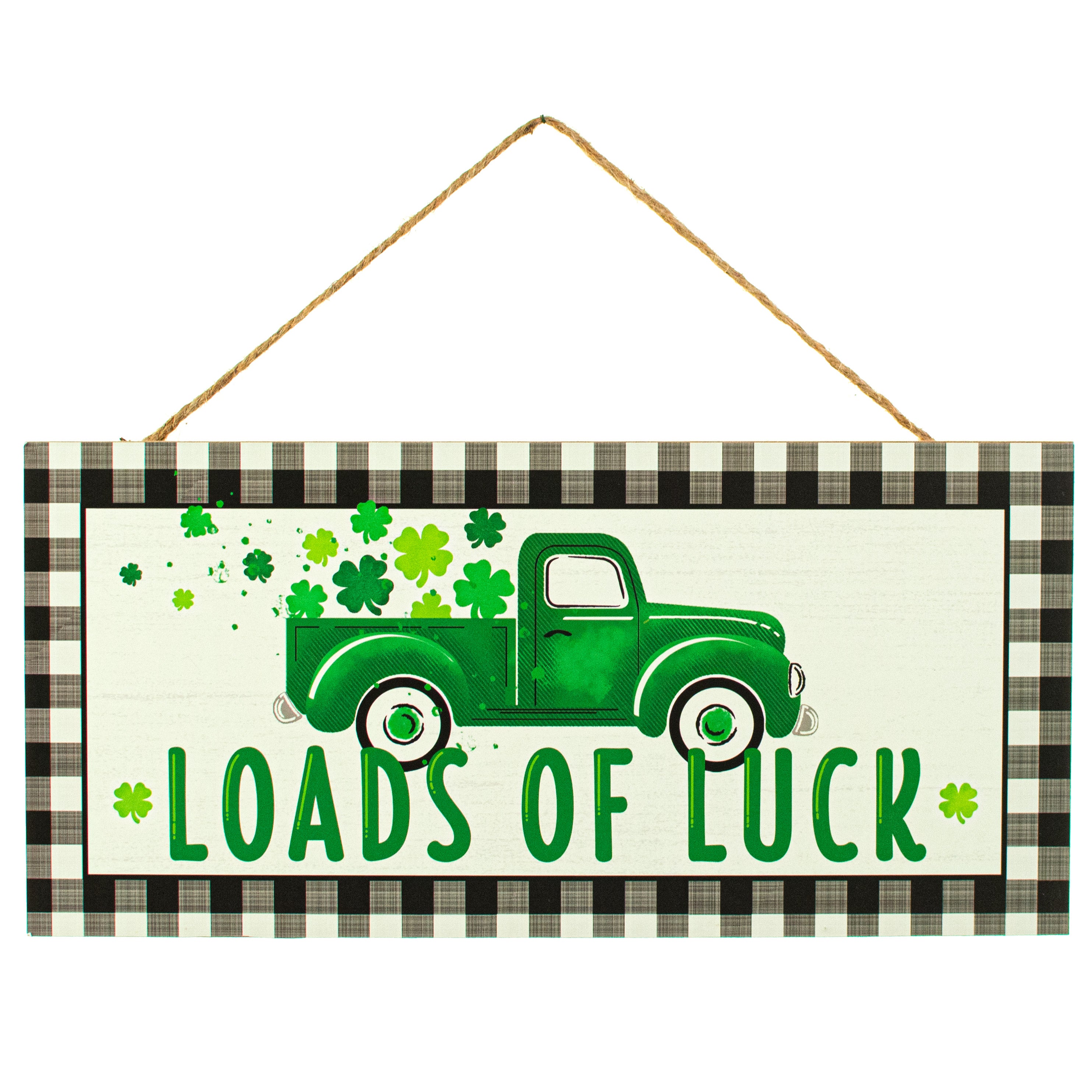 12" Wooden Sign: Loads of Luck Irish Truck Item Number: AP7179