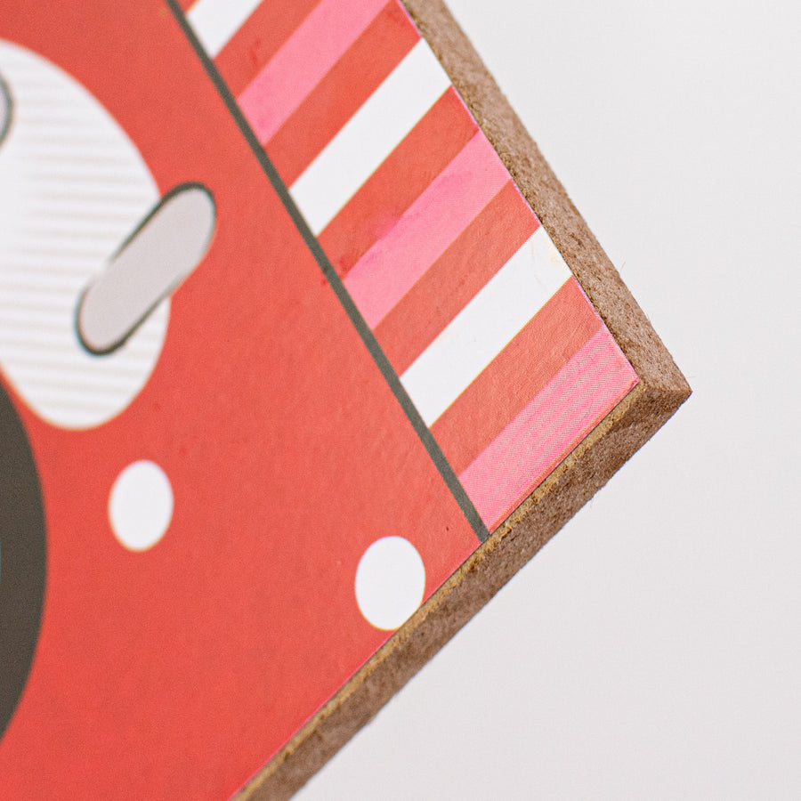 12" Wooden Sign: Love Bug Car detail photo 3