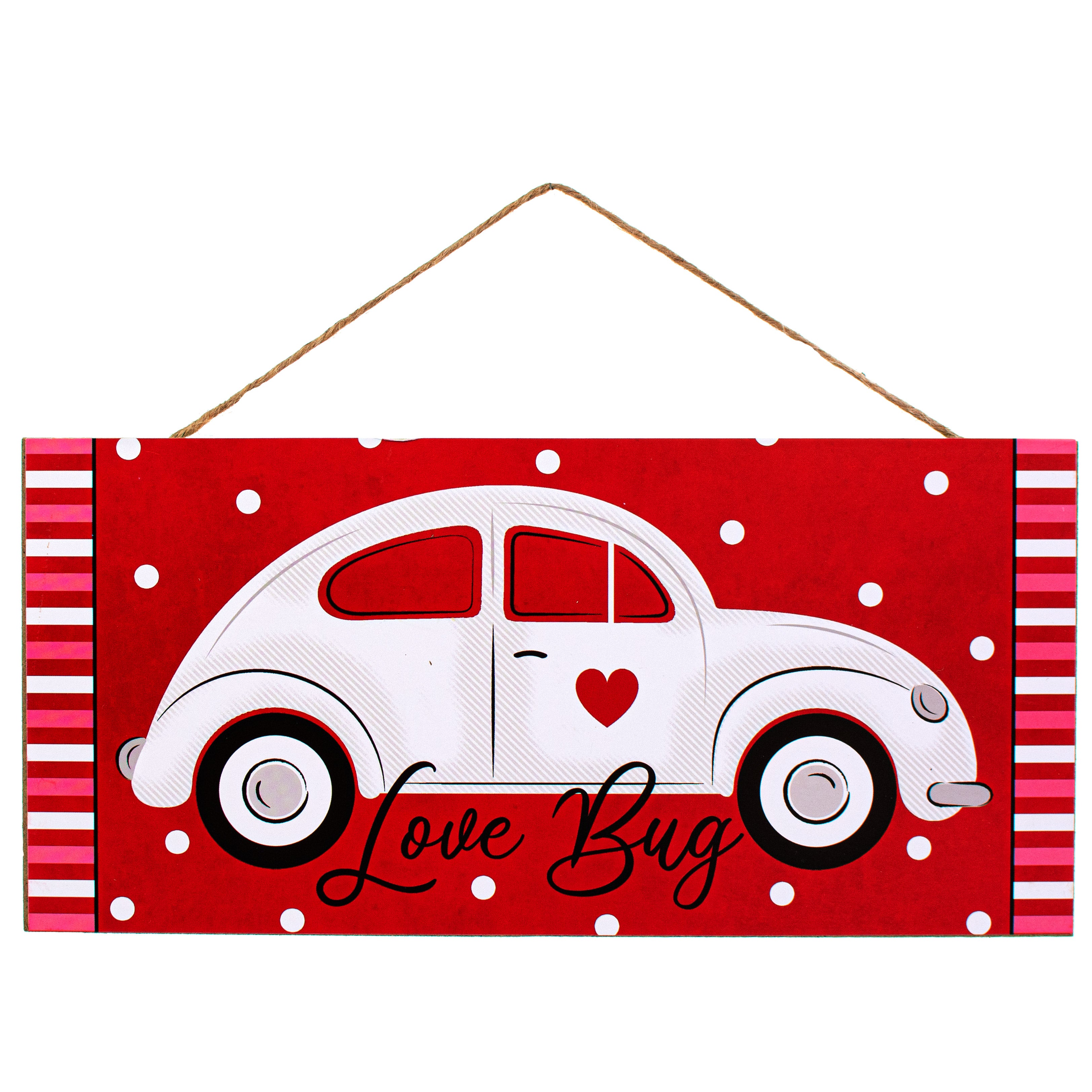 12" Wooden Sign: Love Bug Car Item Number: AP875424