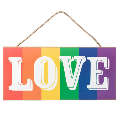 12" Wooden Sign: Love Rainbow Item Number: AP8373