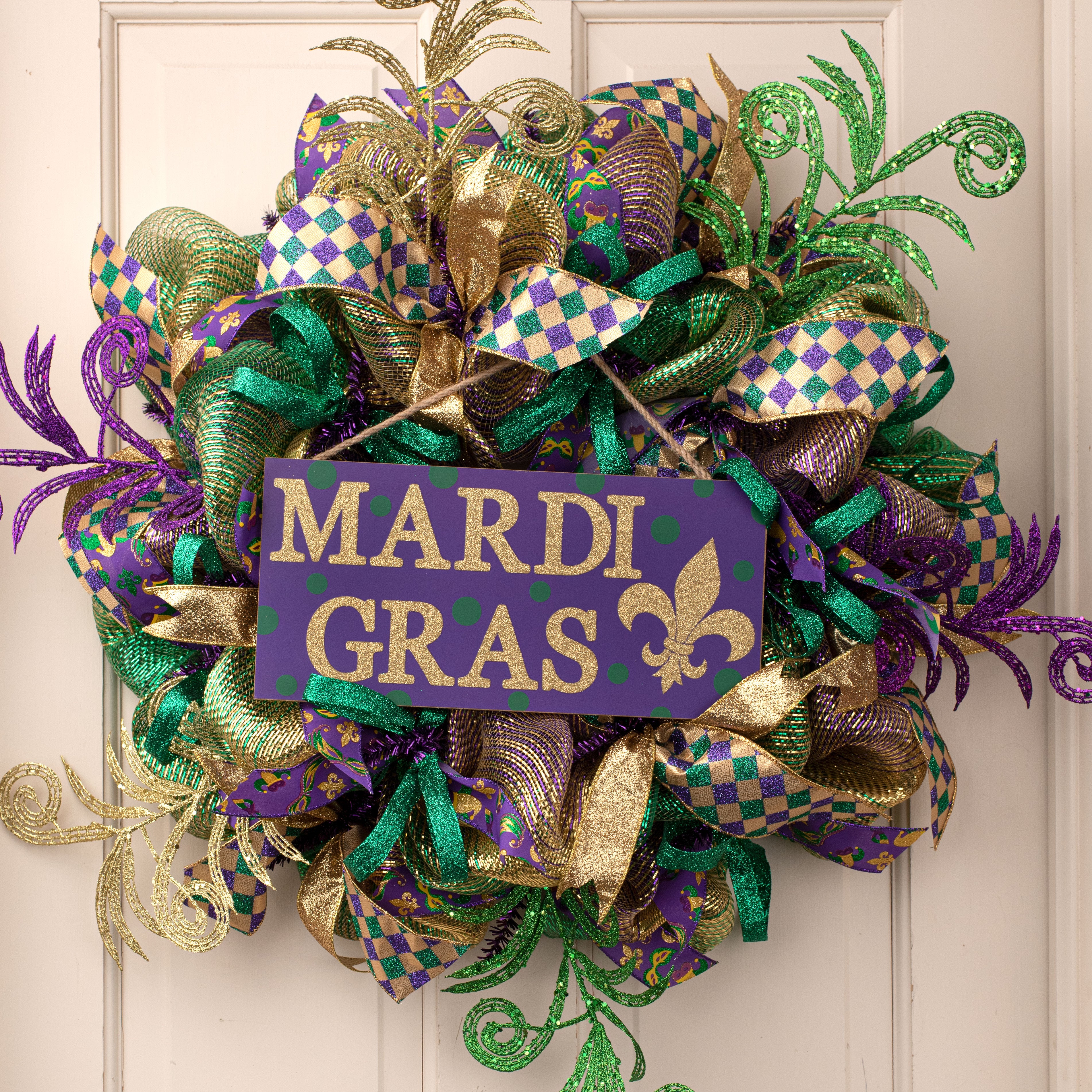 12" Wooden Sign: Mardi Gras Lifestyle Photo